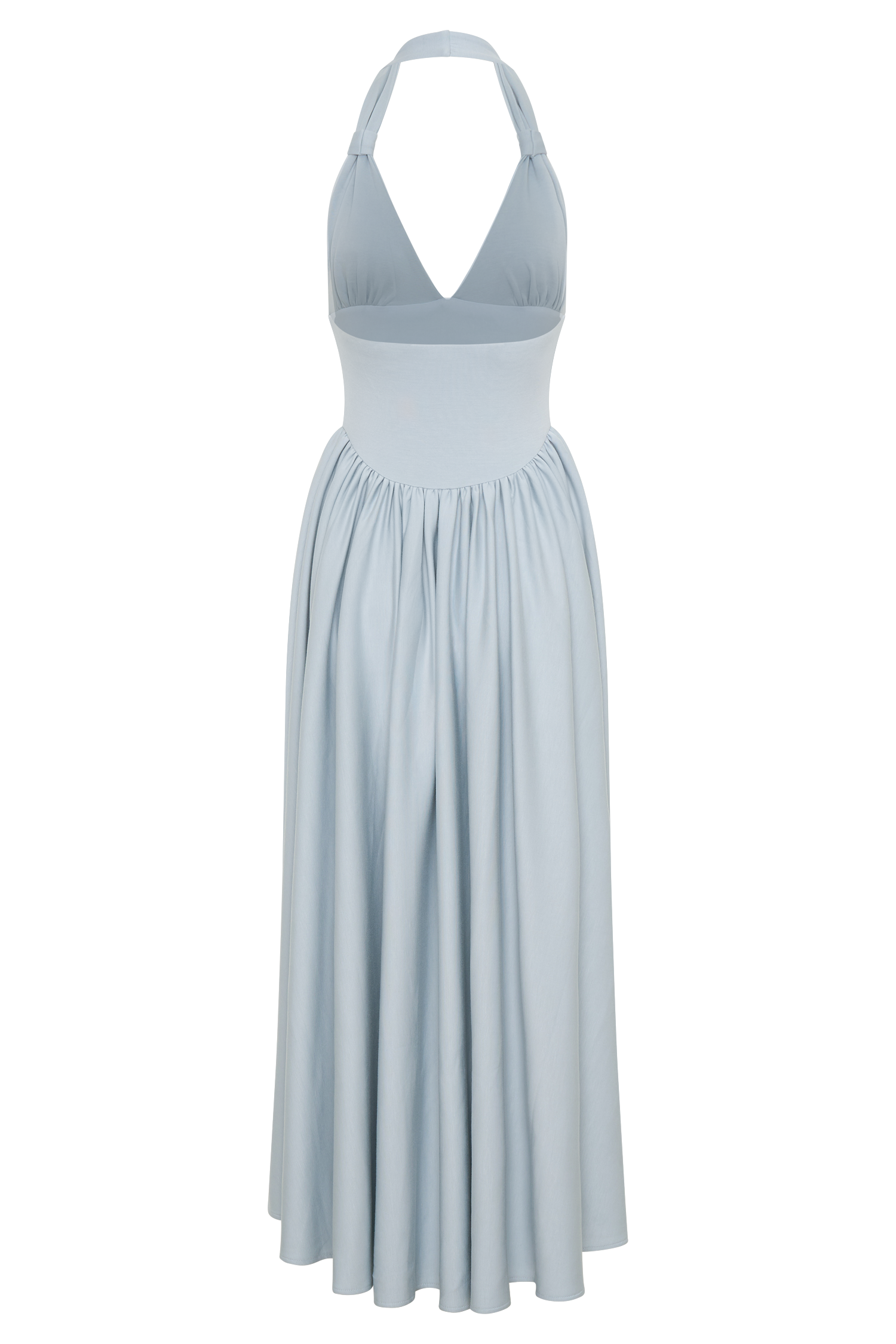 Angelina Scuba Halter Midi Dress / Pale Blue | Meshki | XL Angelina Scuba Halter Midi Dress / Pale Blue | Meshki | XL