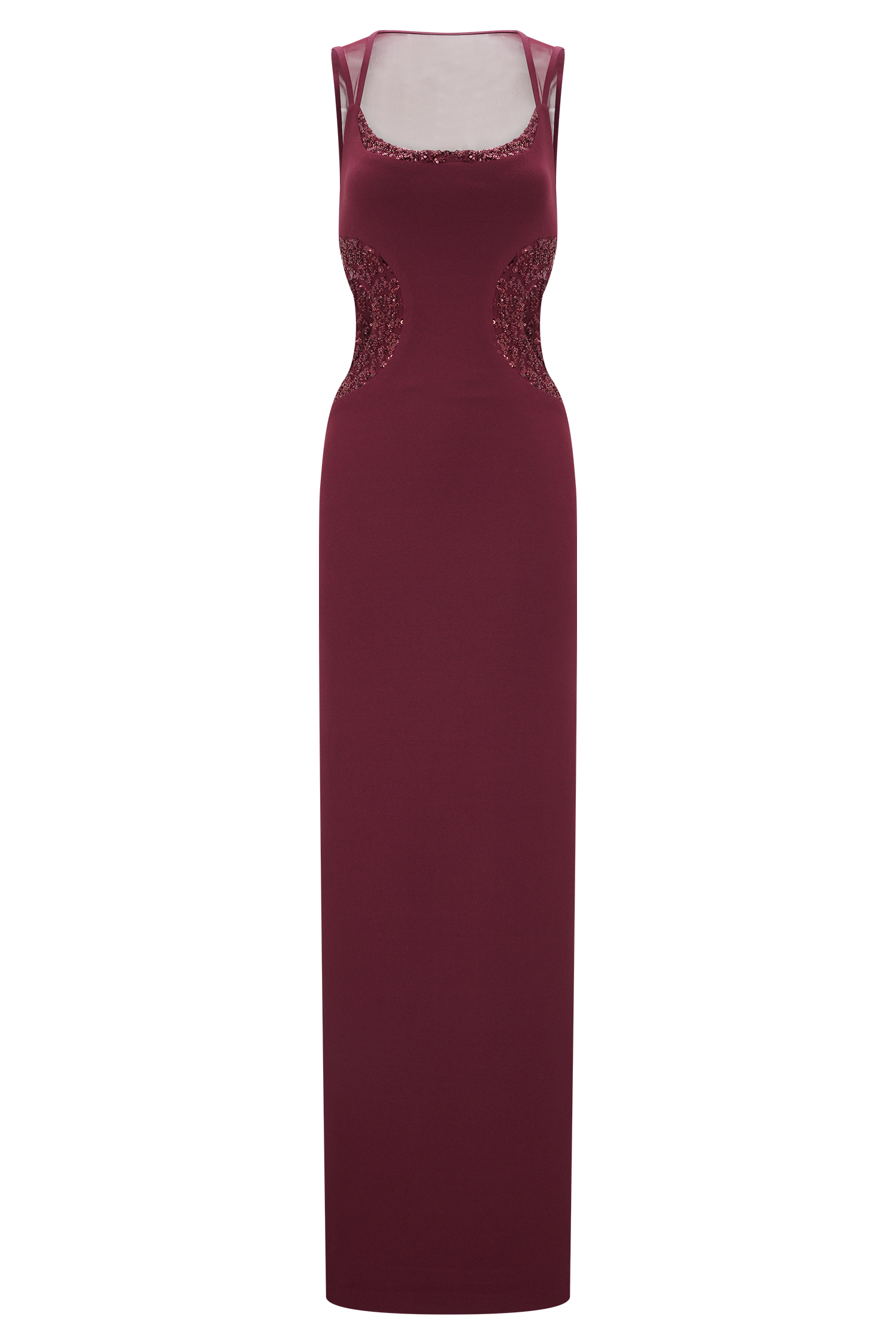 Angelique Beaded Crepe Maxi Dress - Wine | MESHKI US Angelique Beaded Crepe Maxi Dress - Wine | MESHKI US