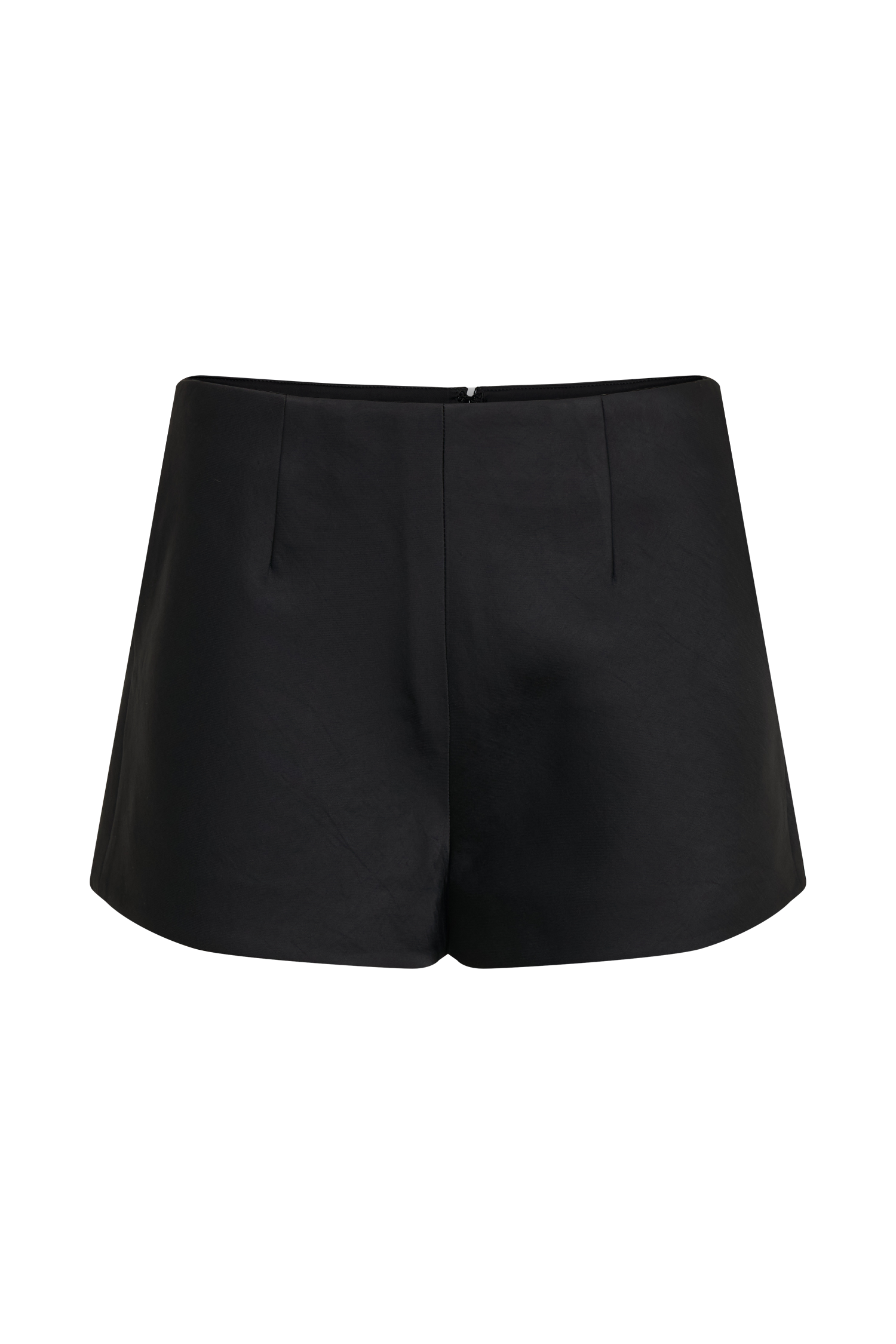 black satin dress shorts Anne Satin Mini Short - Black