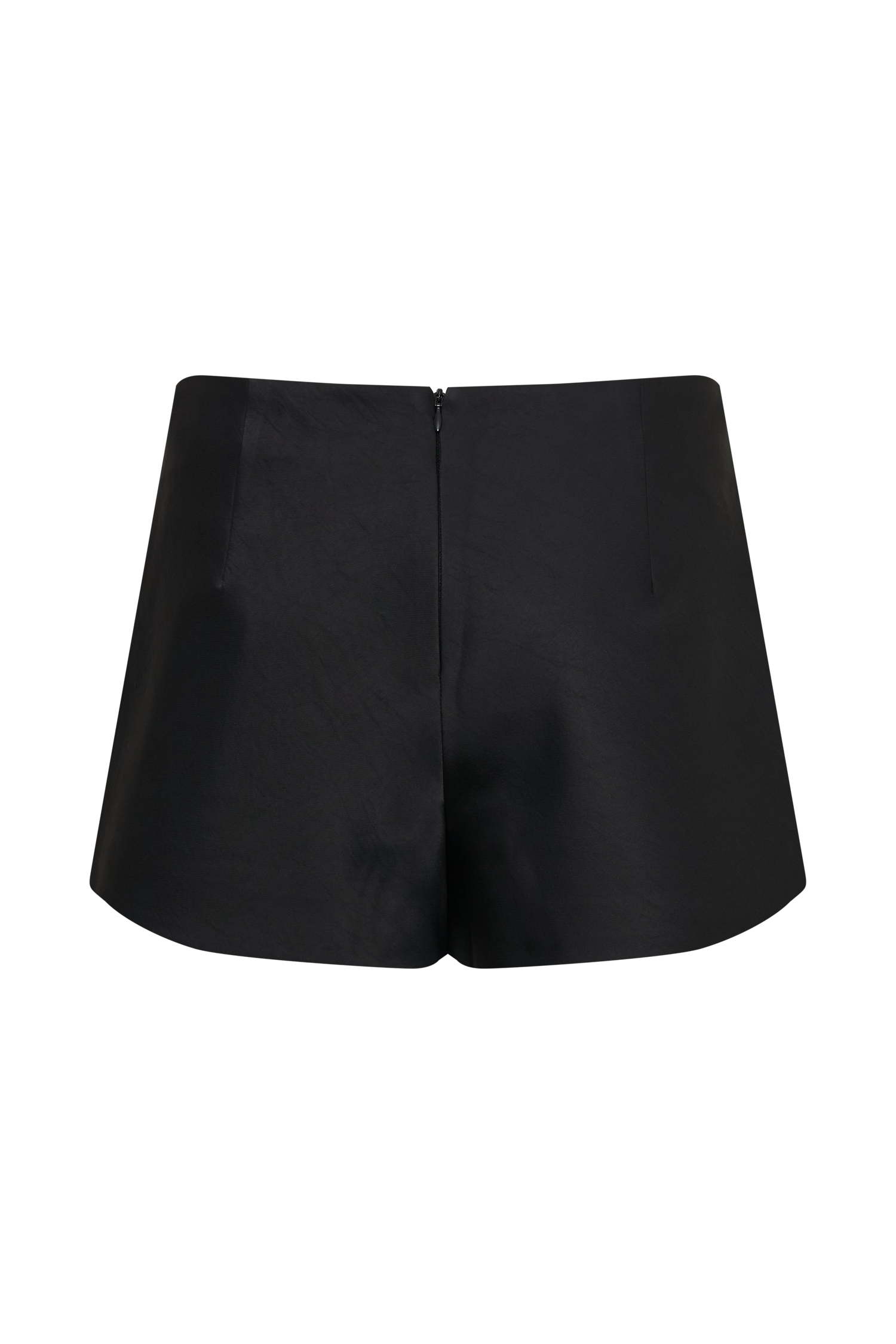 Anne Satin Mini Short / Black | MESHKI
