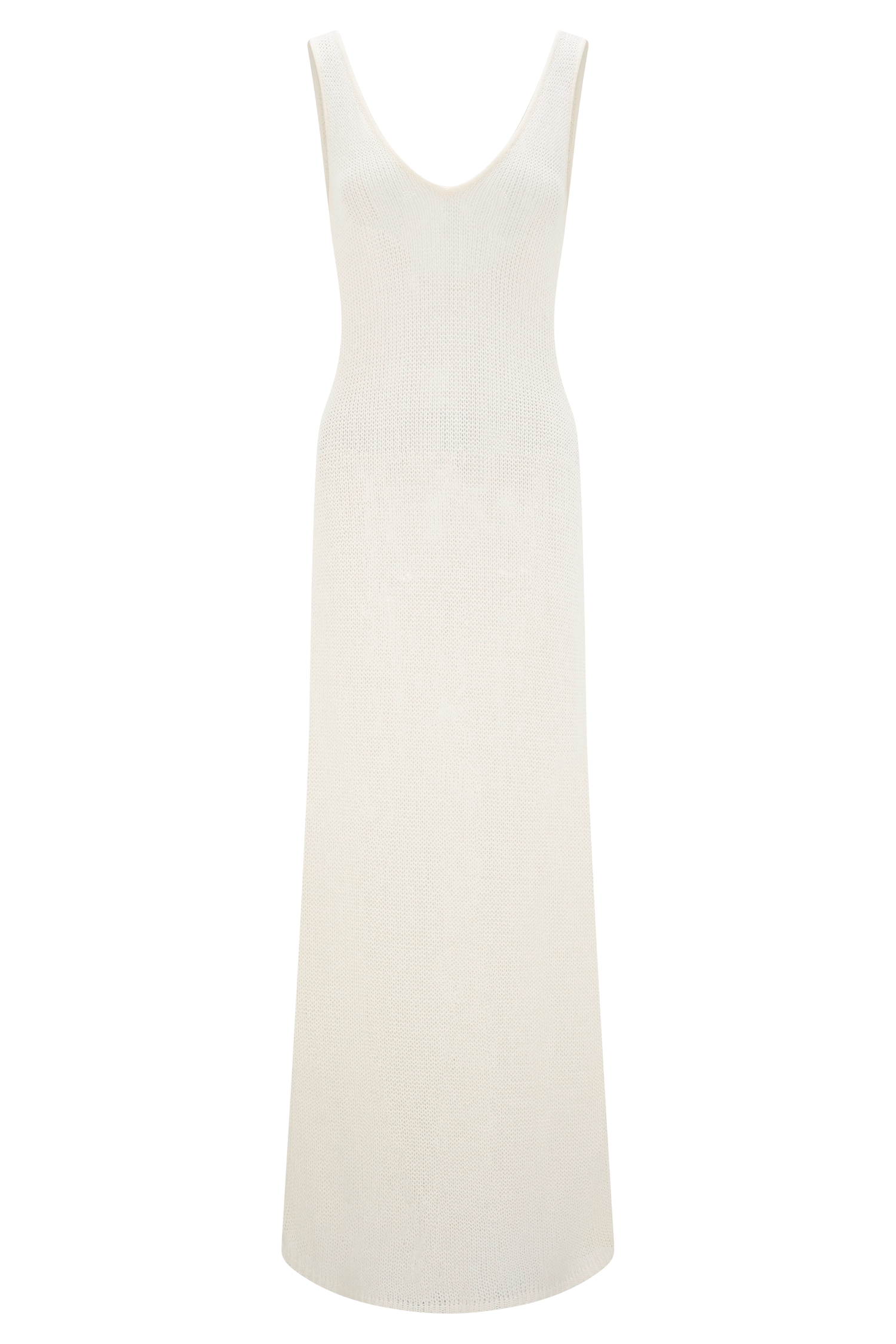 meshki white knit dress Andrea Strapless Knit Maxi Dress - White