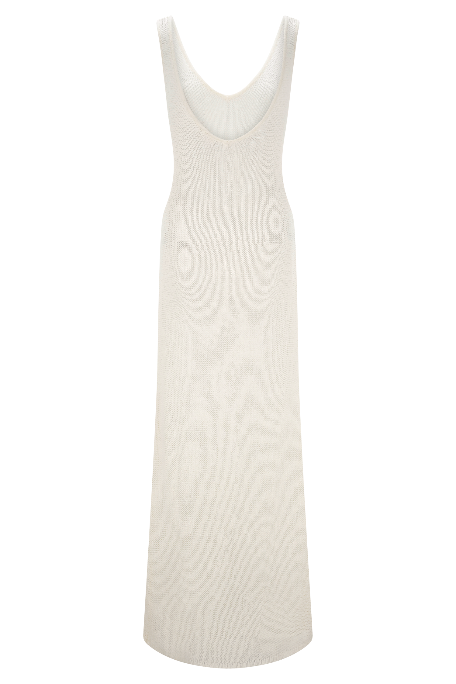 white tank maxi dress Ari Tape Yarn Knit Maxi Dress / White | MESHKI