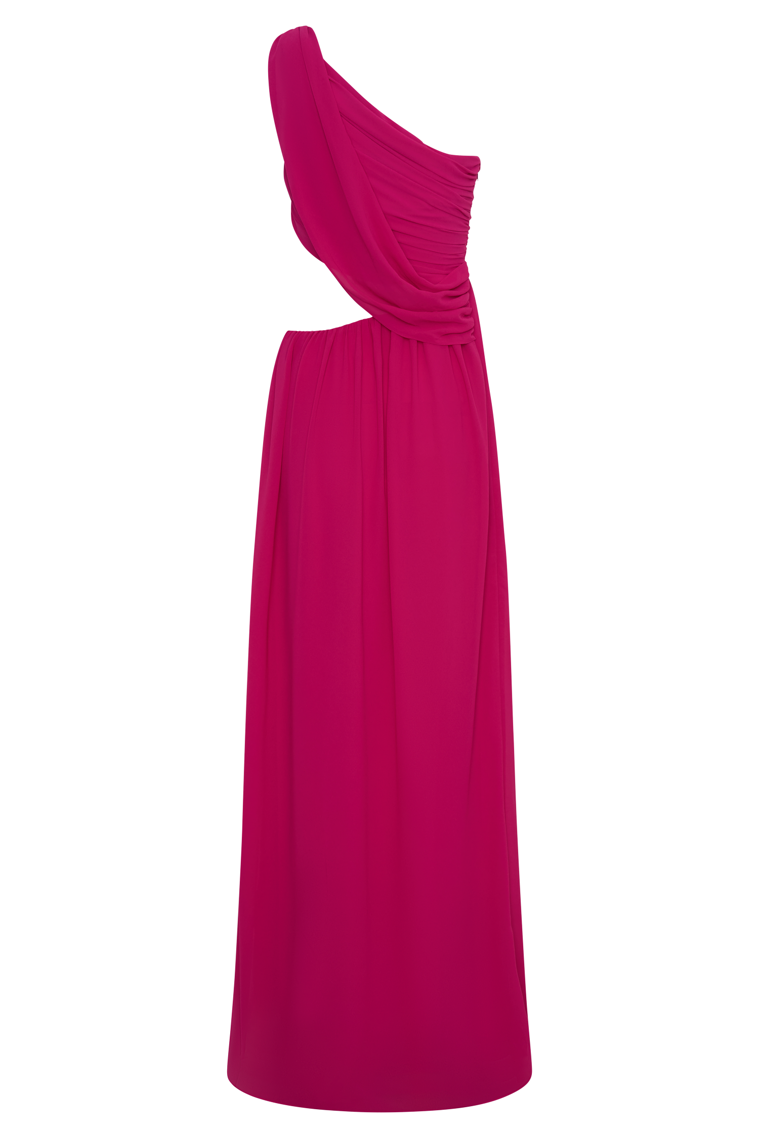 Aria Chiffon Cut Out Maxi Dress - Fuchsia #10