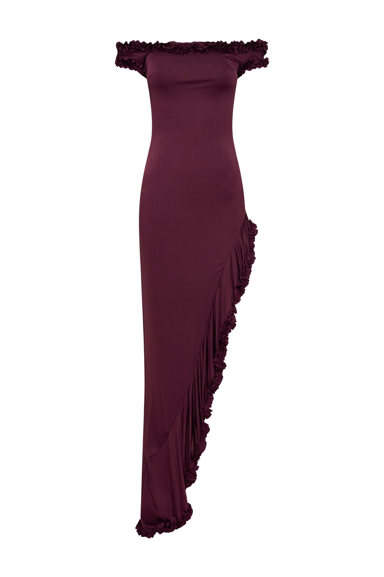 white christmas dresses Ruffle Detail Tier Midi Dress-Poppy Red main image 1