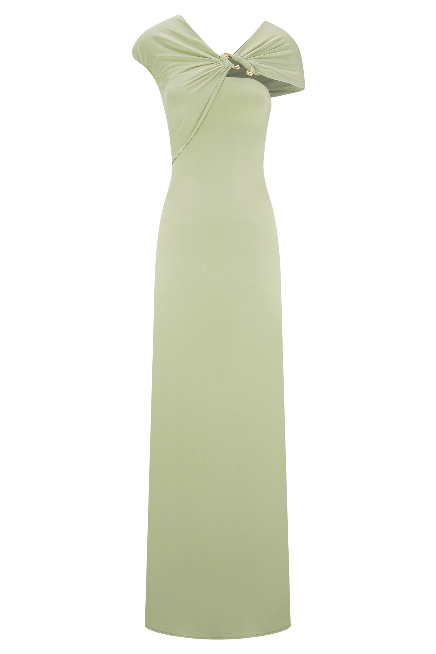 Ashford Asymmetrical Slinky Maxi Dress - Sage | MESHKI US Ashford Asymmetrical Slinky Maxi Dress - Sage | MESHKI US