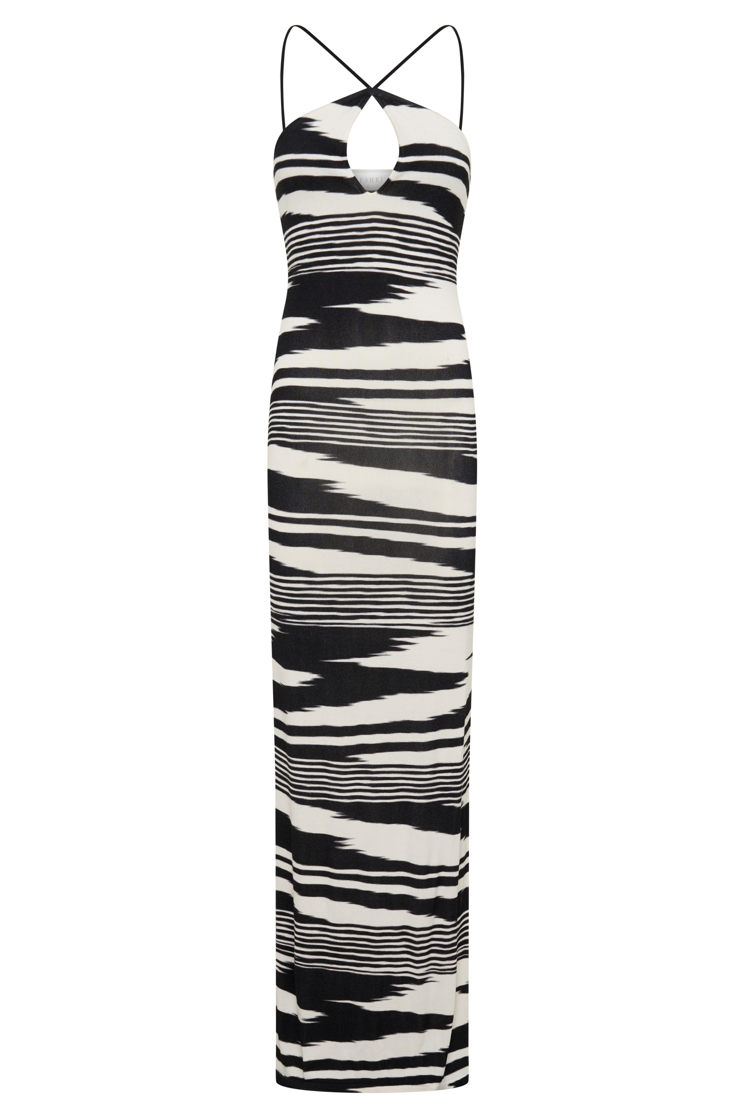 black cross front maxi dress Karen Millen Velvet Cross Front Woven Maxi Dress in Black