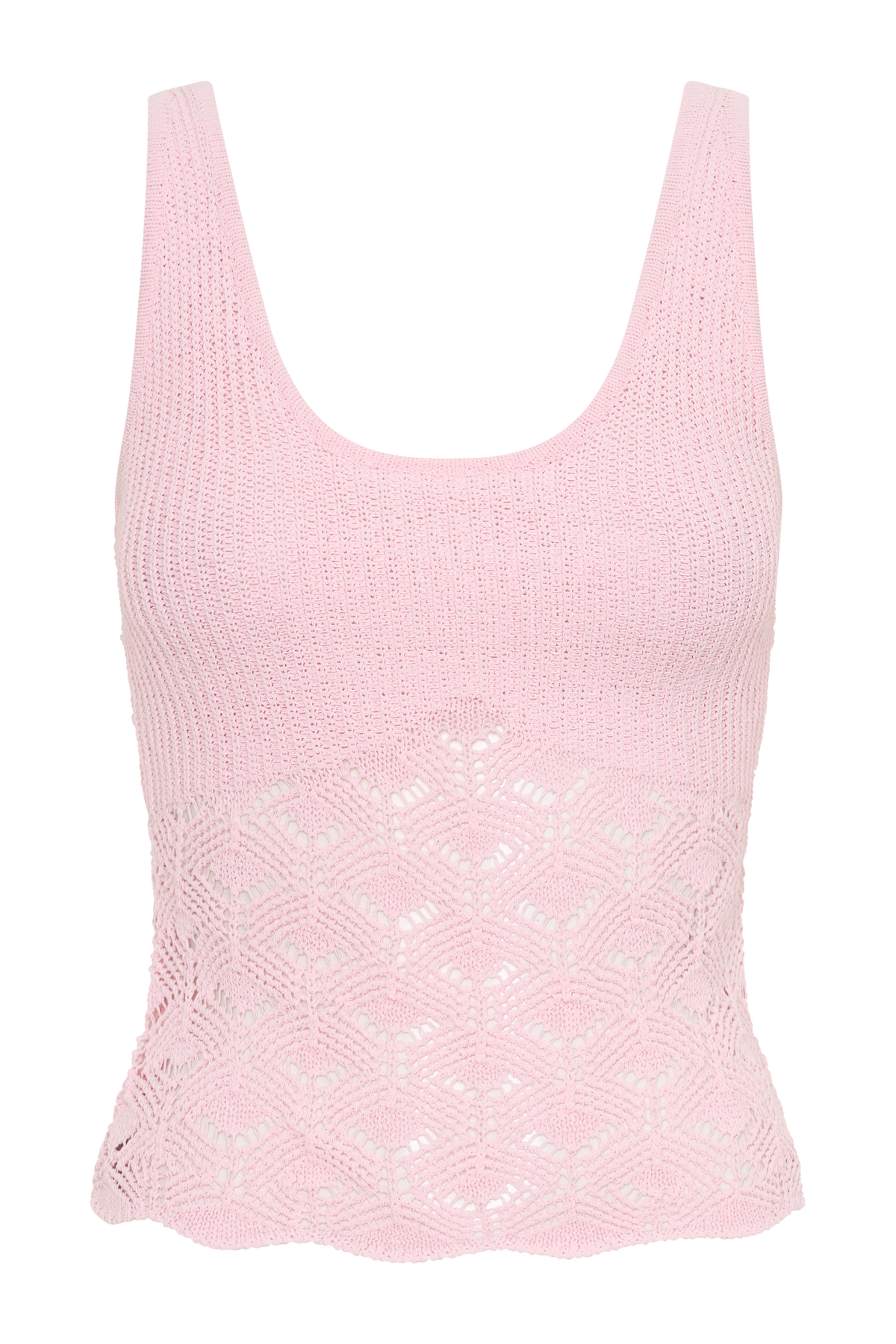 Atlantis Crochet Knit Top - Baby Pink | MESHKI US Atlantis Crochet Knit Top - Baby Pink | MESHKI US