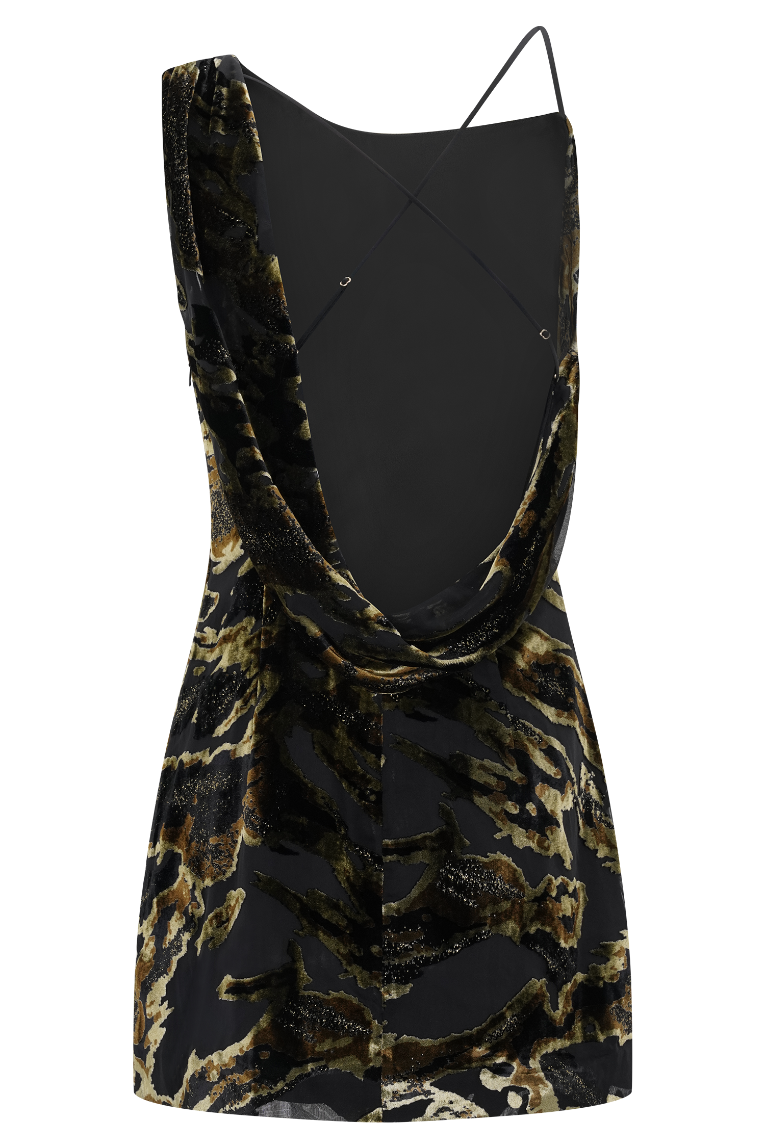 Ayana Cross Back Mini Dress - Velvet Burnout #6