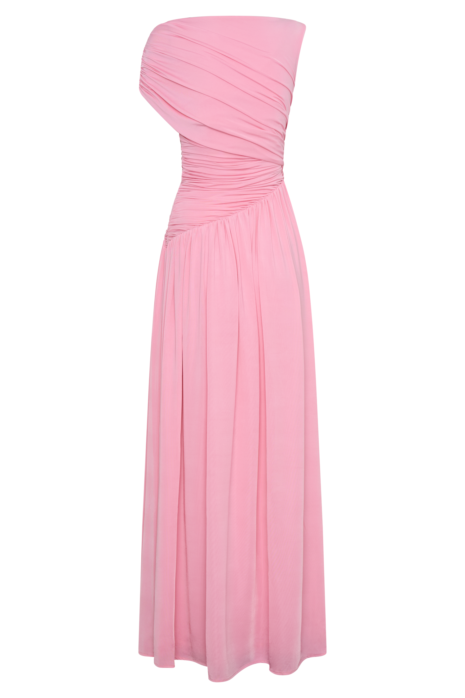 Ayeshya Slinky Asymmetric Maxi Dress - Candy Pink XXS Ayeshya Slinky Asymmetric Maxi Dress - Candy Pink XXS