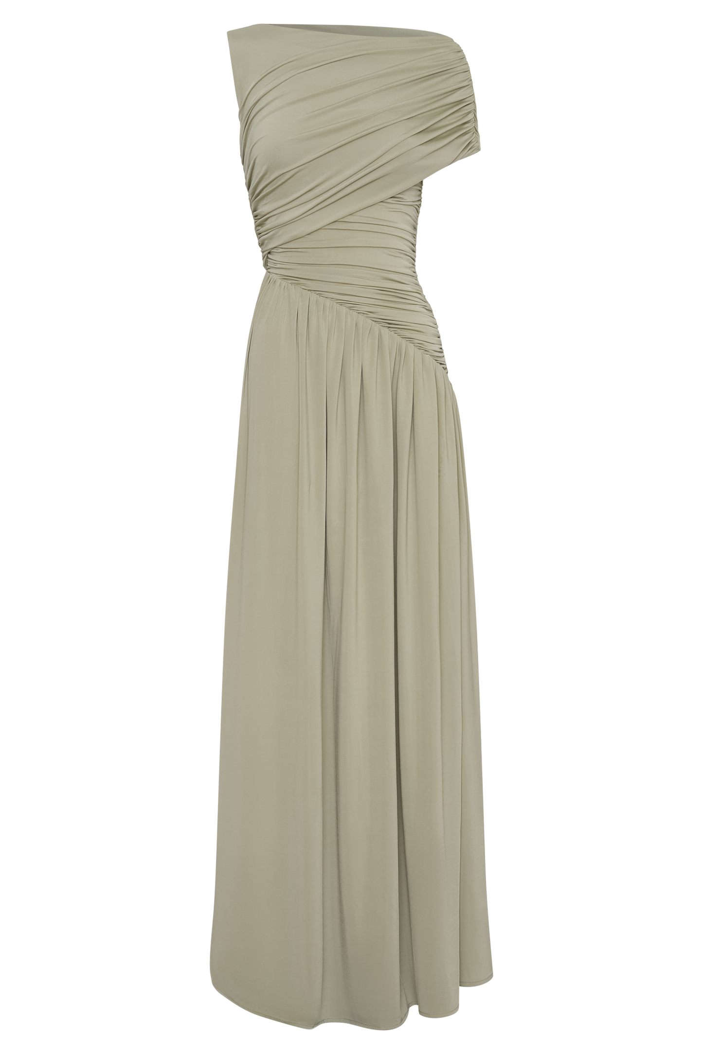 Ayeshya Slinky Asymmetric Maxi Dress - Sage