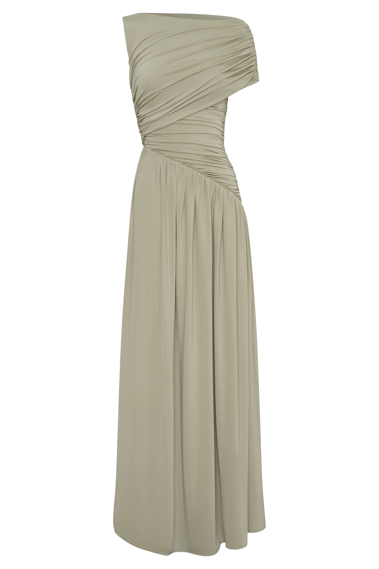Ayeshya Slinky Asymmetric Maxi Dress - Sage #7