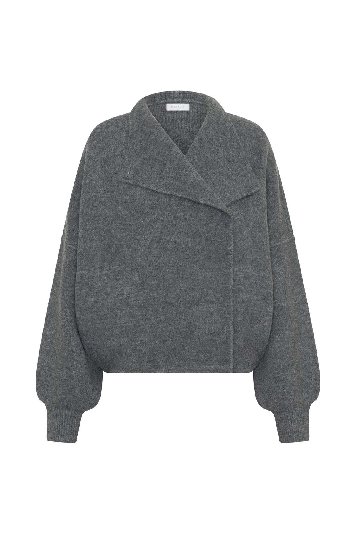 Brittany Blouson Knit Cardigan - Charcoal #8