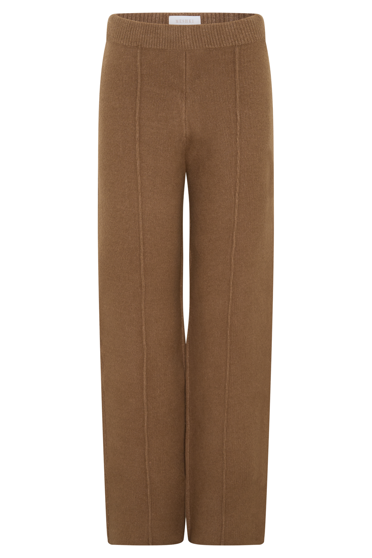 Brittany Pleat Front Knit Pants - Camel #7