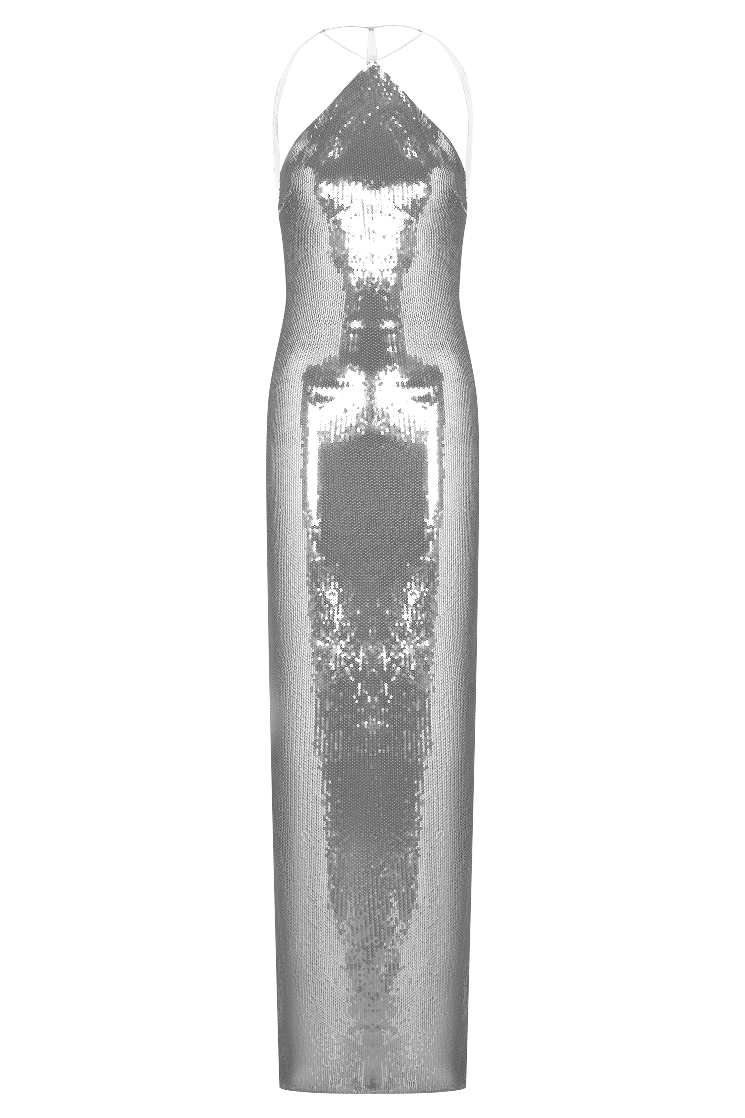 Baldwin Sequin Cut Out Maxi Dress / Silver | MESHKI