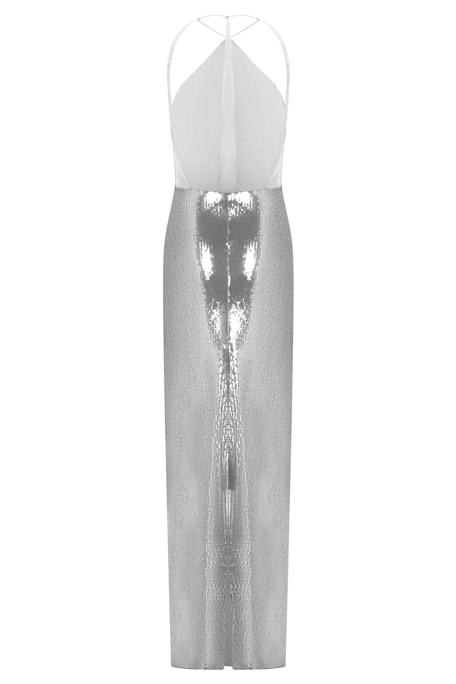 Baldwin Sequin Cut Out Maxi Dress - Silver Baldwin Sequin Cut Out Maxi Dress - Silver