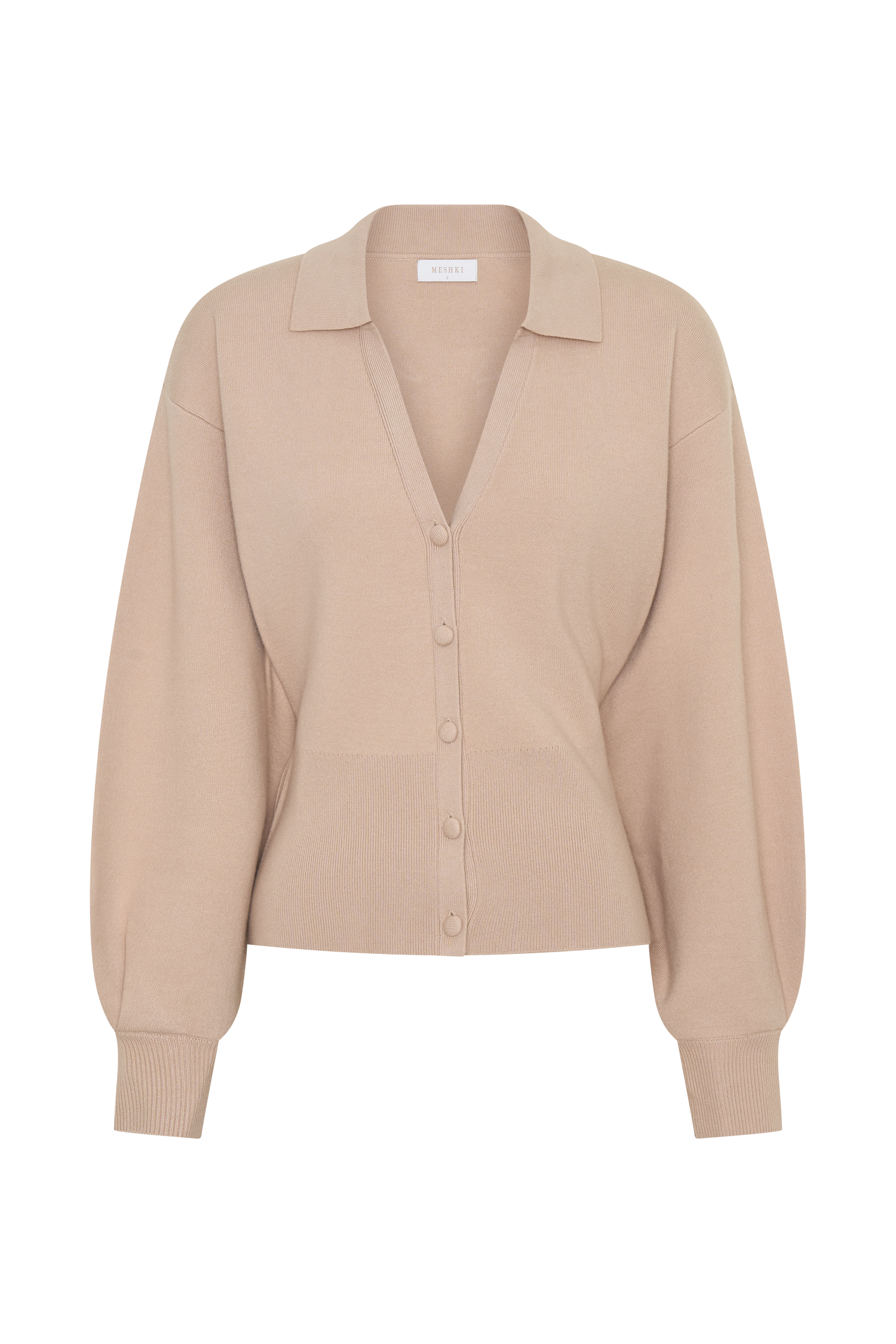 Blaine Knit Blouson Sleeve Cardigan - Oat Marle #10