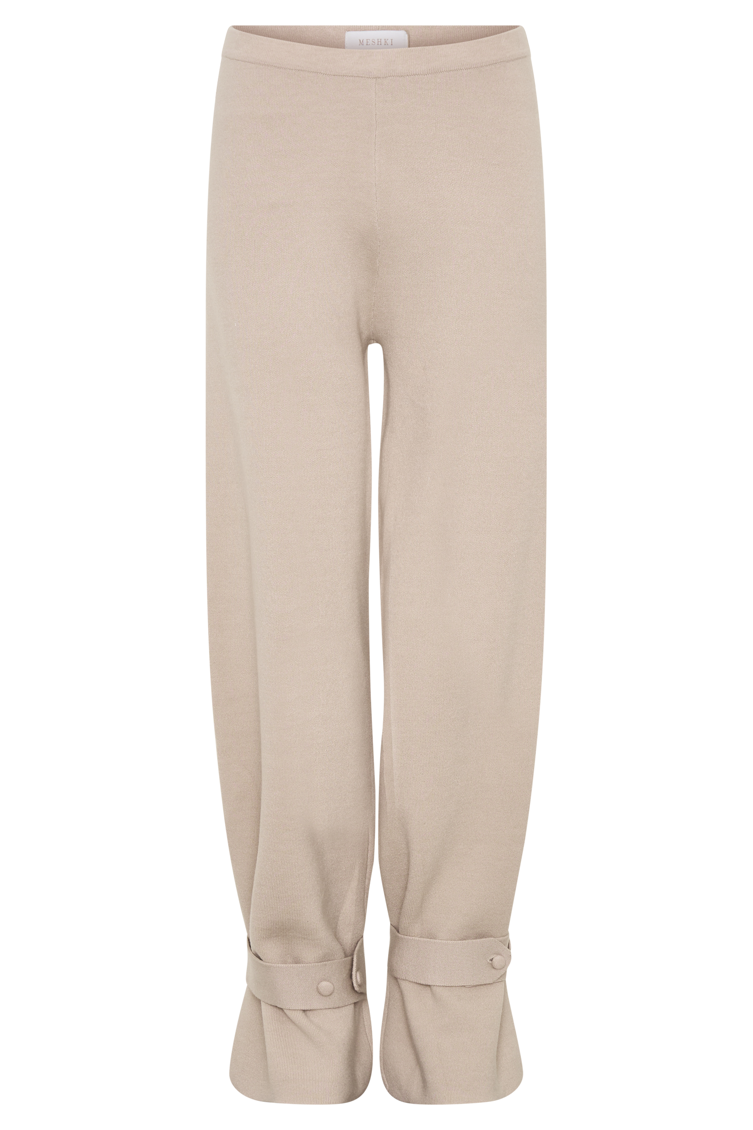 Blaine Knit Cuffed Wide Leg Pants - Oat Marle #9