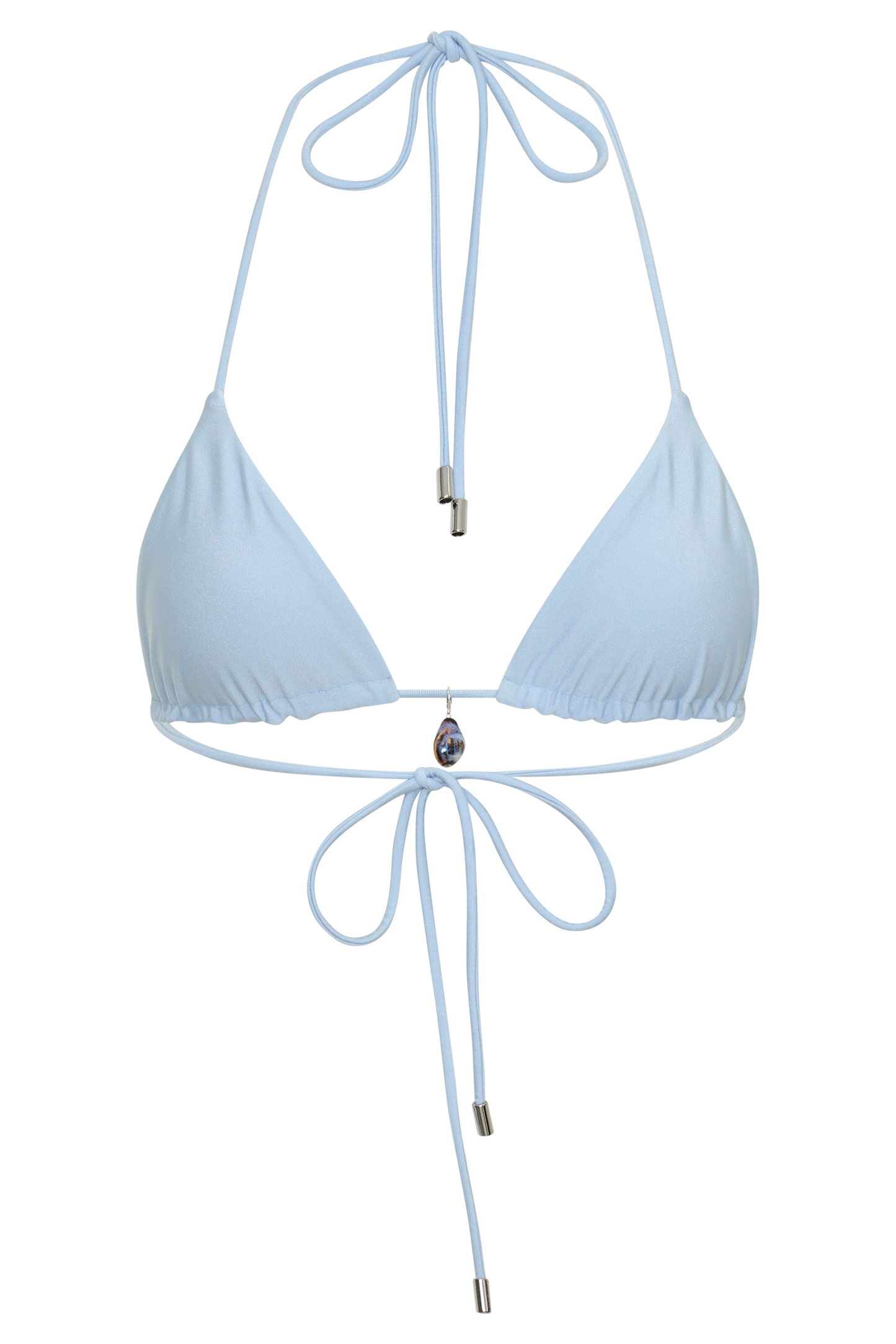 Blossom Classic Triangle Bikini Top - Pale Blue