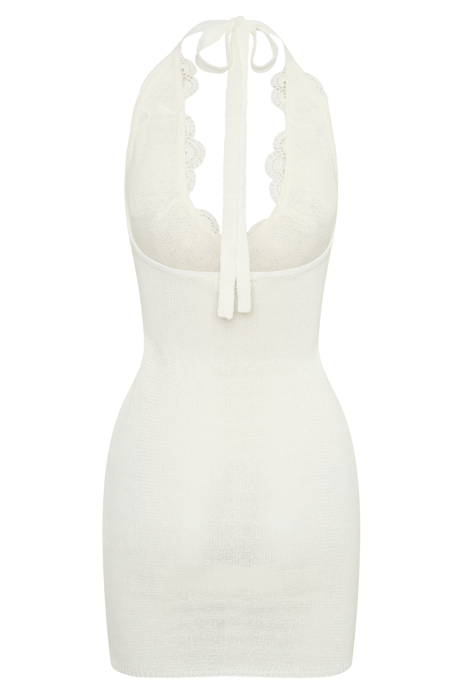 Bohdie Crochet Halter Mini Dress - Ivory #8