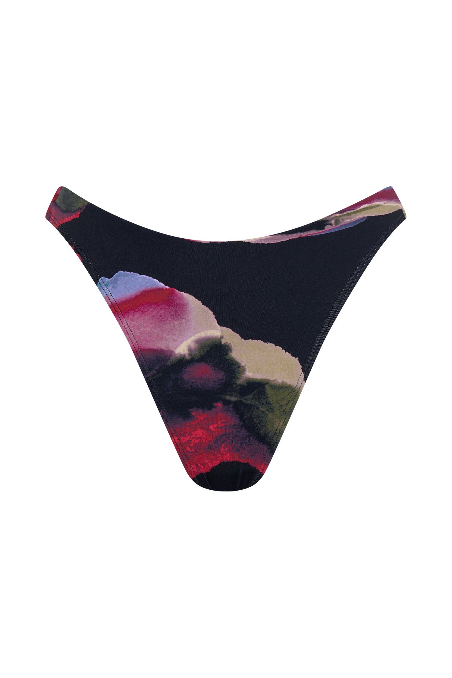 Brianna Cheeky Cut Bikini Bottom - Multi Fluid Reverie Print #8