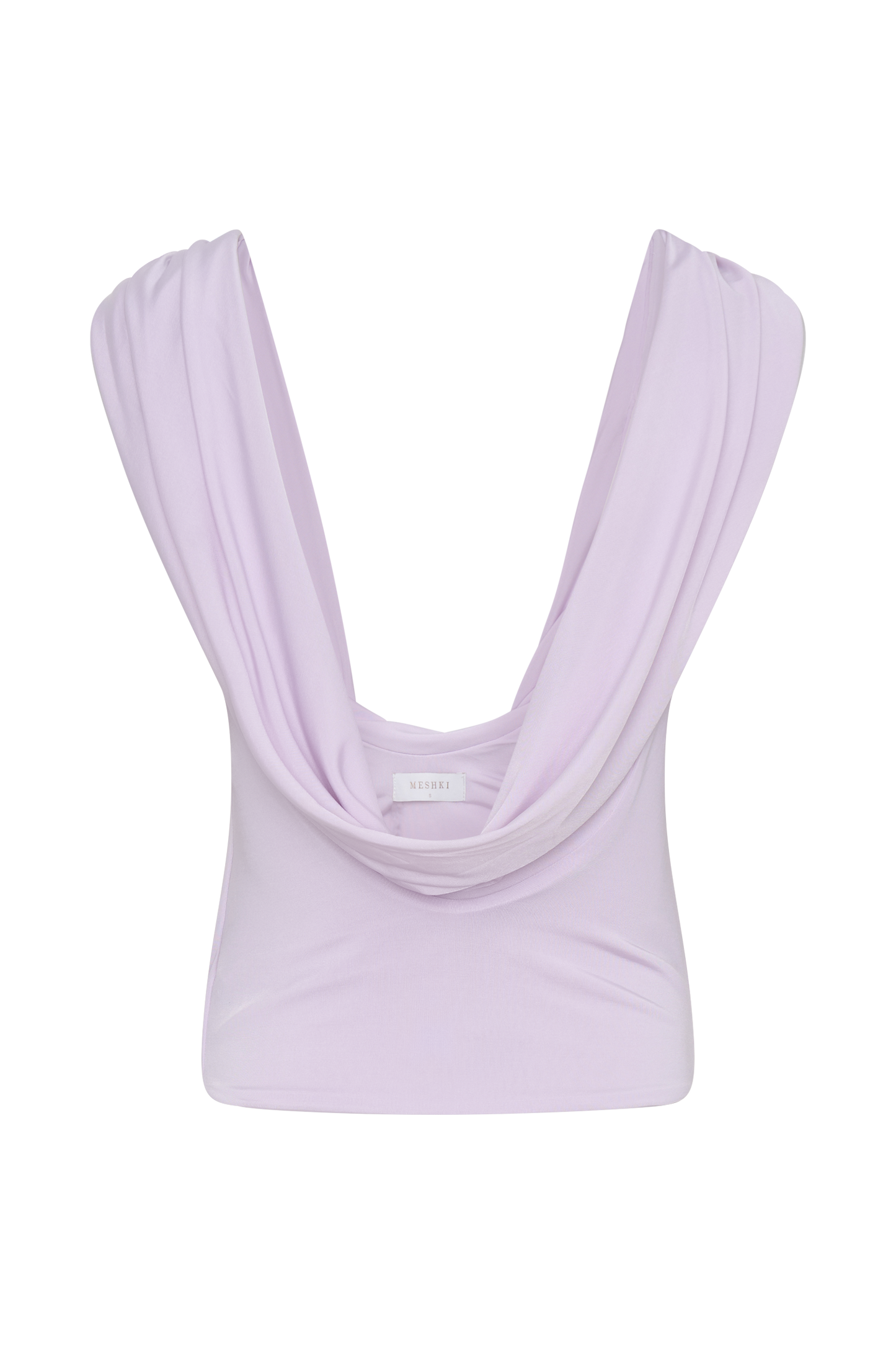 Bridget Slinky Cowl Back Top - Dusty Lilac