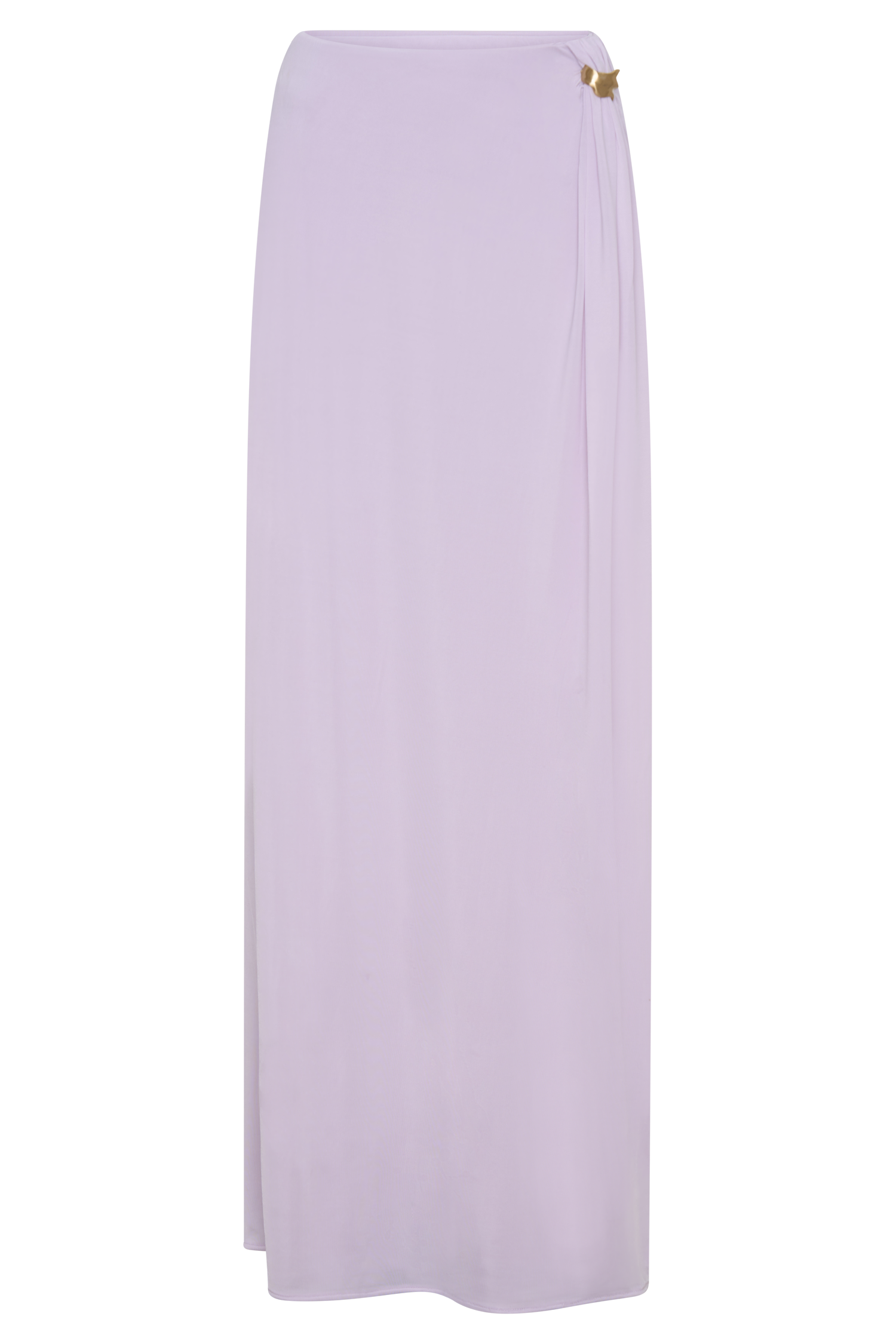 Bridget Slinky Maxi Skirt With Hardware - Dusty Lilac #9