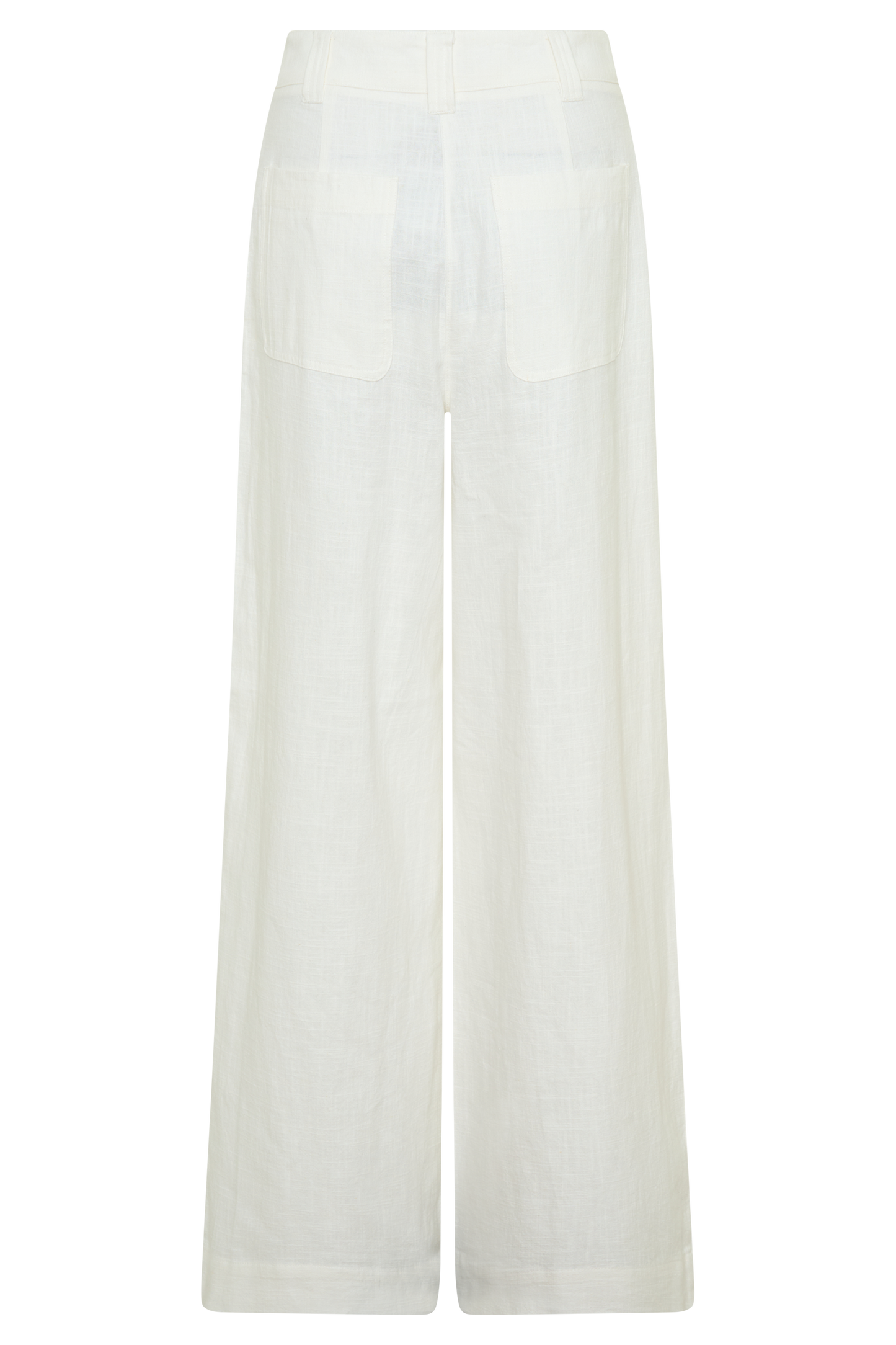 Brielle Straight Leg Linen Pant - White