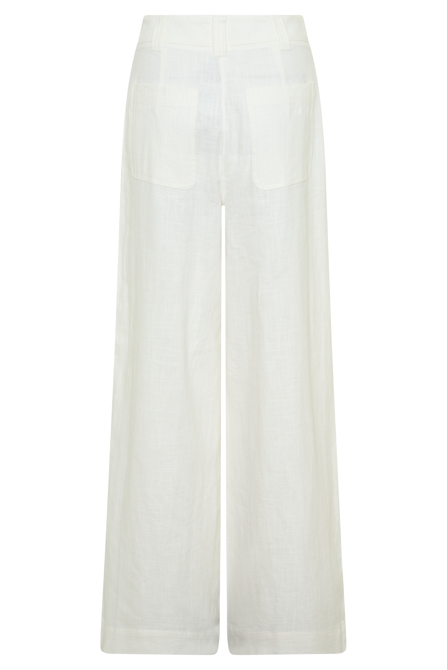 Brielle Straight Leg Linen Pant - White #10