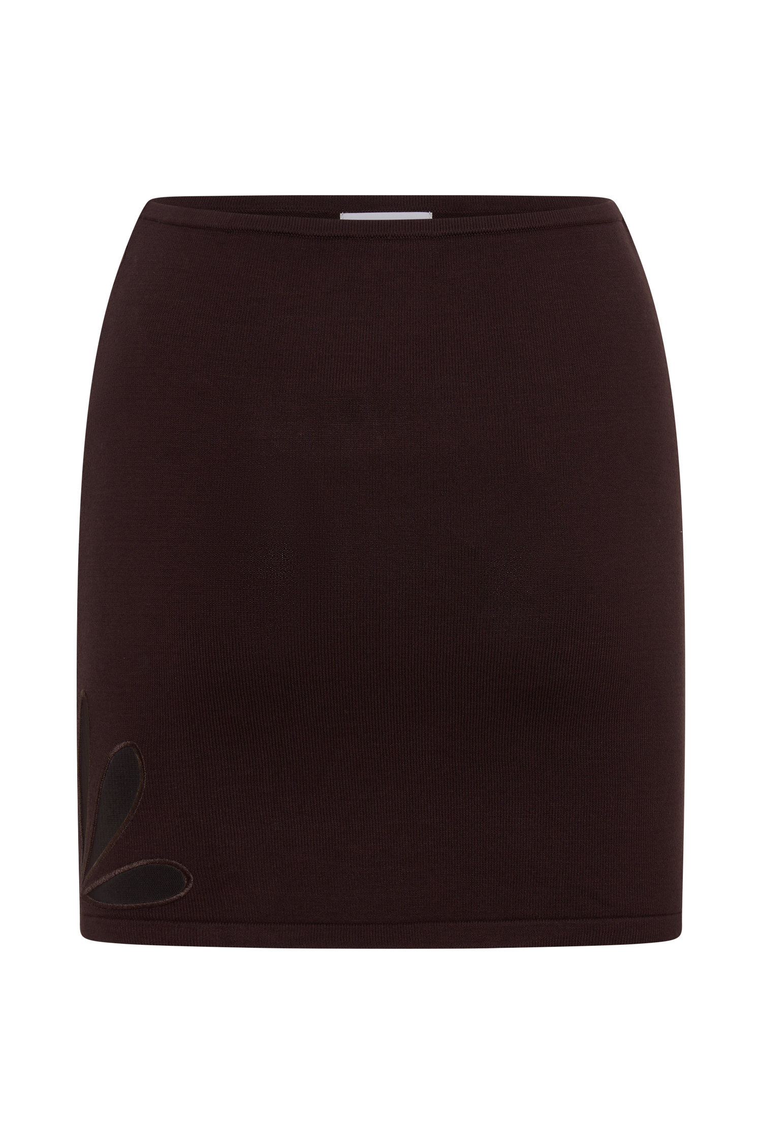Brock Knit Cut Out Mini Skirt - Dark Chocolate #8
