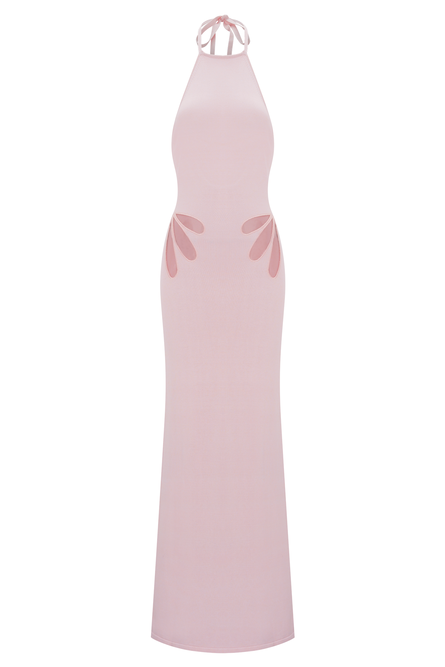 Brock Knit Halter Maxi Dress / Baby Pink | MESHKI | 3XL Brock Knit Halter Maxi Dress / Baby Pink | MESHKI | 3XL