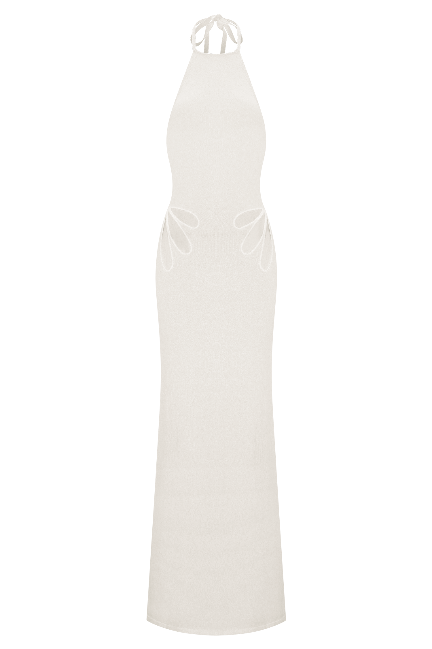 Brock Knit Halter Maxi Dress - White #8
