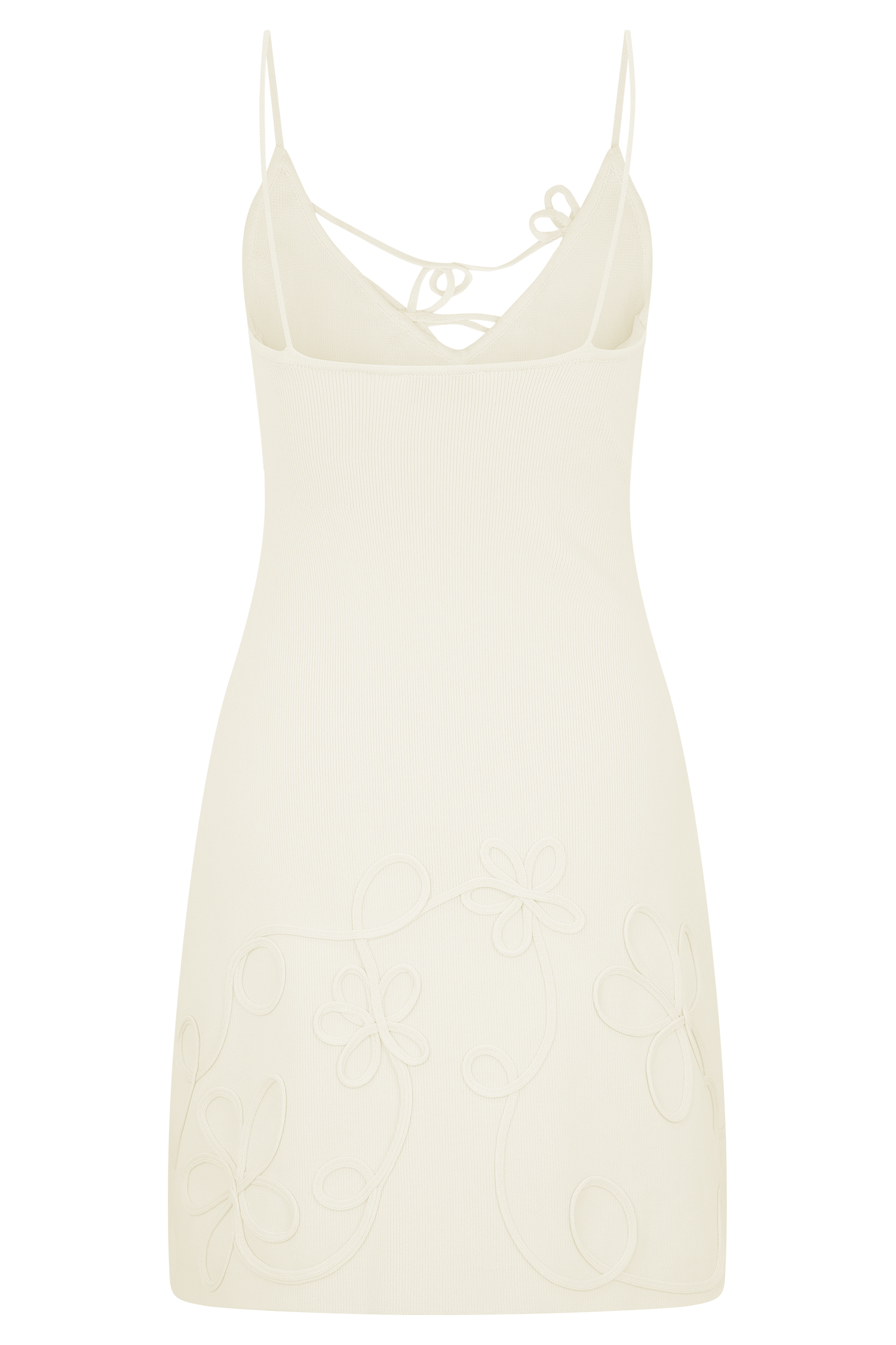 men embroidered mini dress ivory Ivory V Neck Floral Embroidered Mini Dress