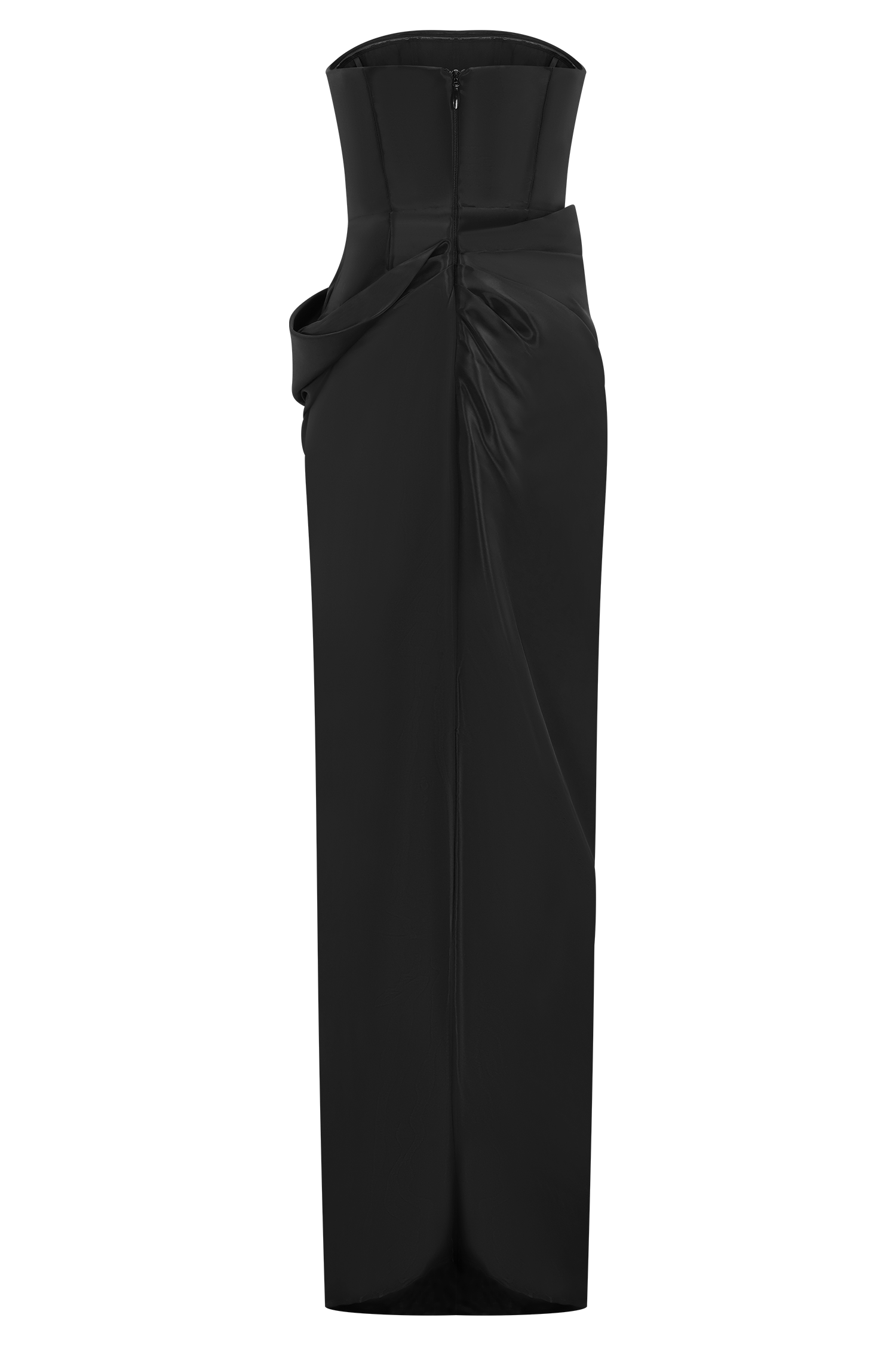 Calliope Strapless Organza Maxi Dress - Black #7