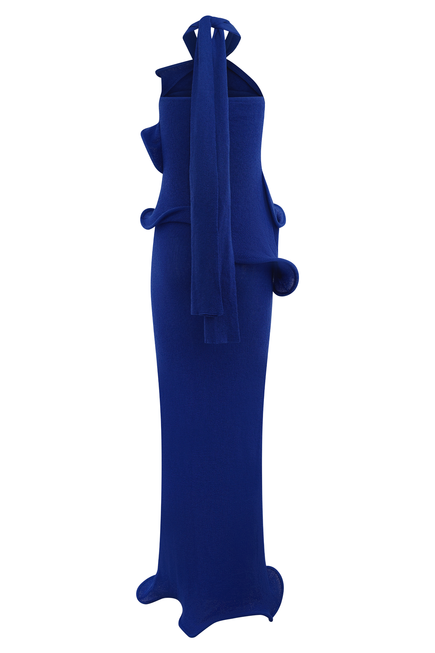 Caprice Halter Knit Maxi Dress - Cobalt | MESHKI US Caprice Halter Knit Maxi Dress - Cobalt | MESHKI US