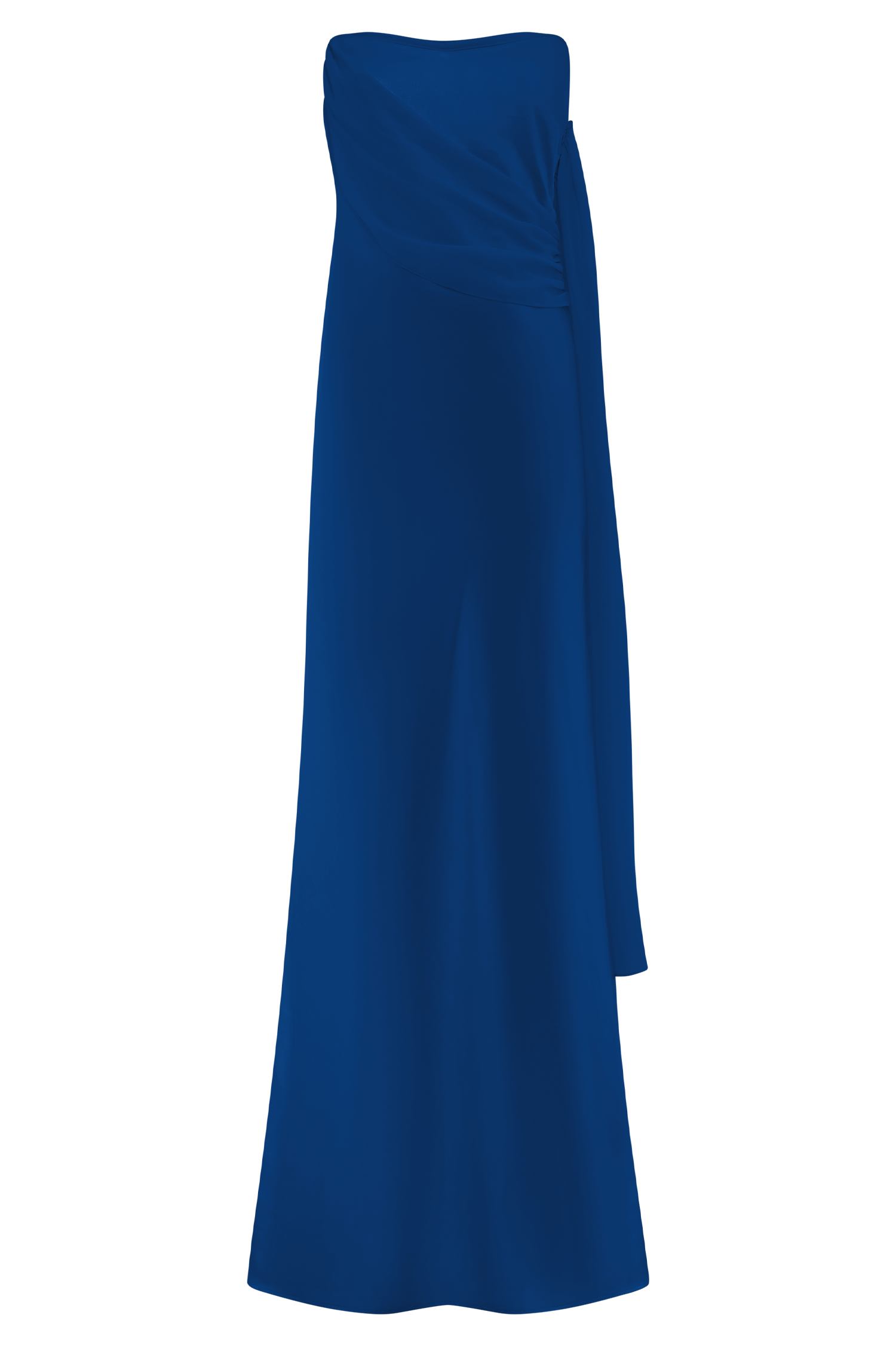Carah Satin And Chiffon Maxi Dress - Cobalt | MESHKI US Carah Satin And Chiffon Maxi Dress - Cobalt | MESHKI US