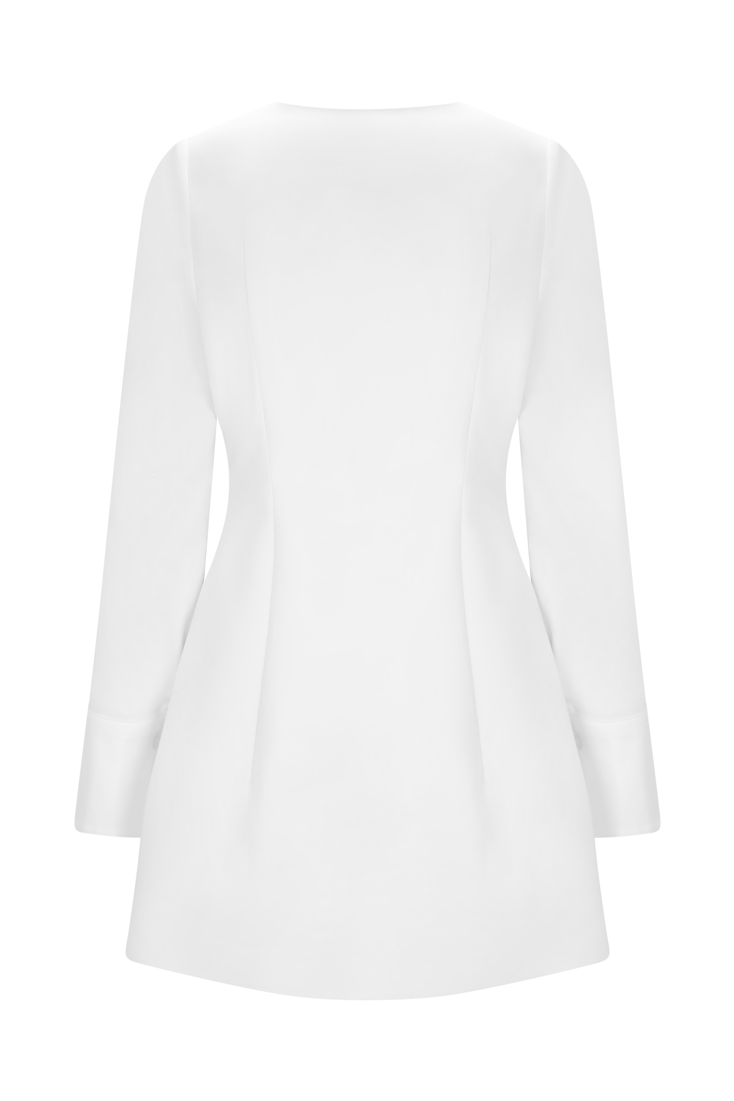Carina Peplum Cotton Shirt Dress - White | MESHKI US Carina Peplum Cotton Shirt Dress - White | MESHKI US