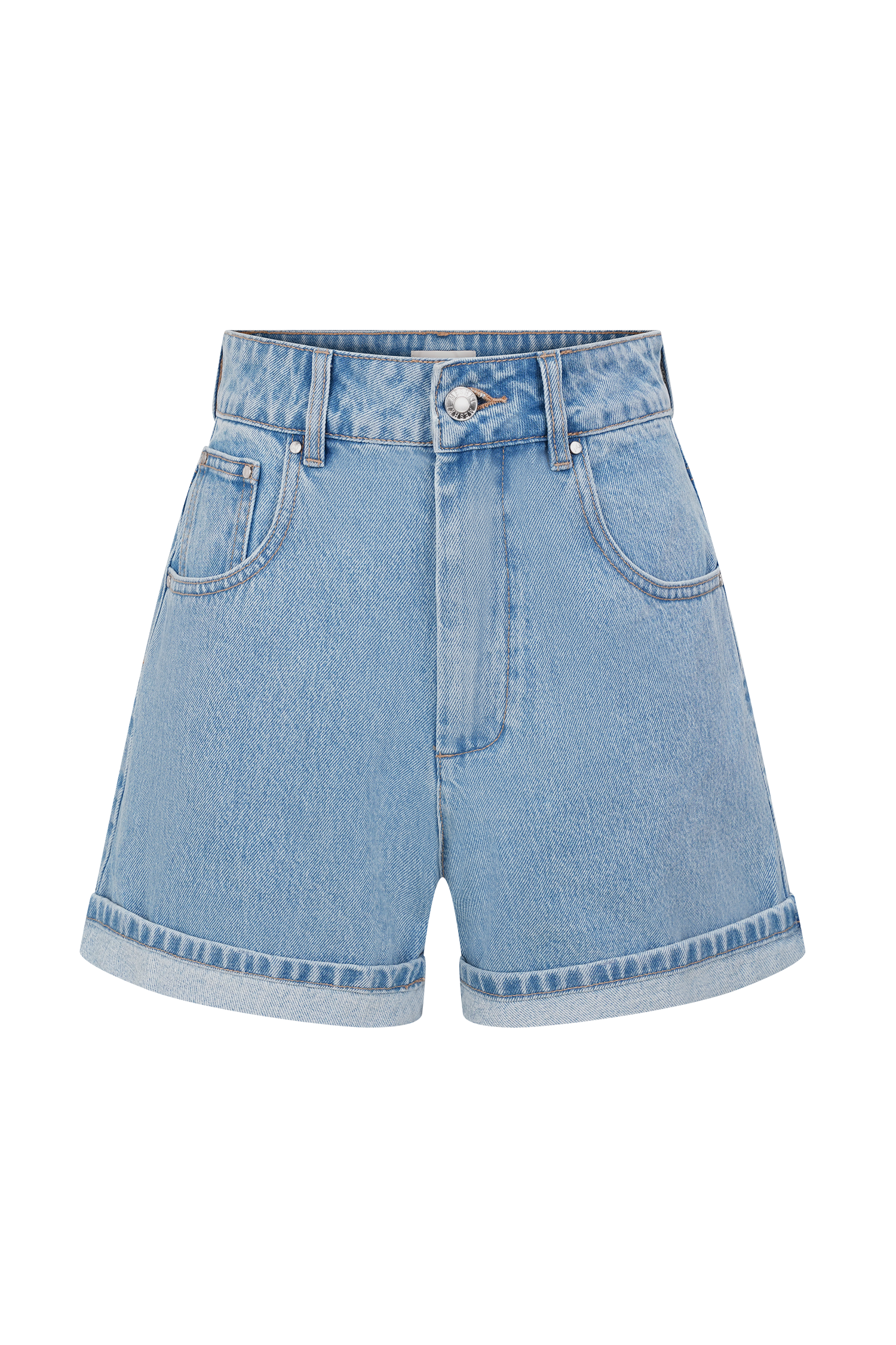 Carlene Cuffed Denim Shorts - Classic Blue #10