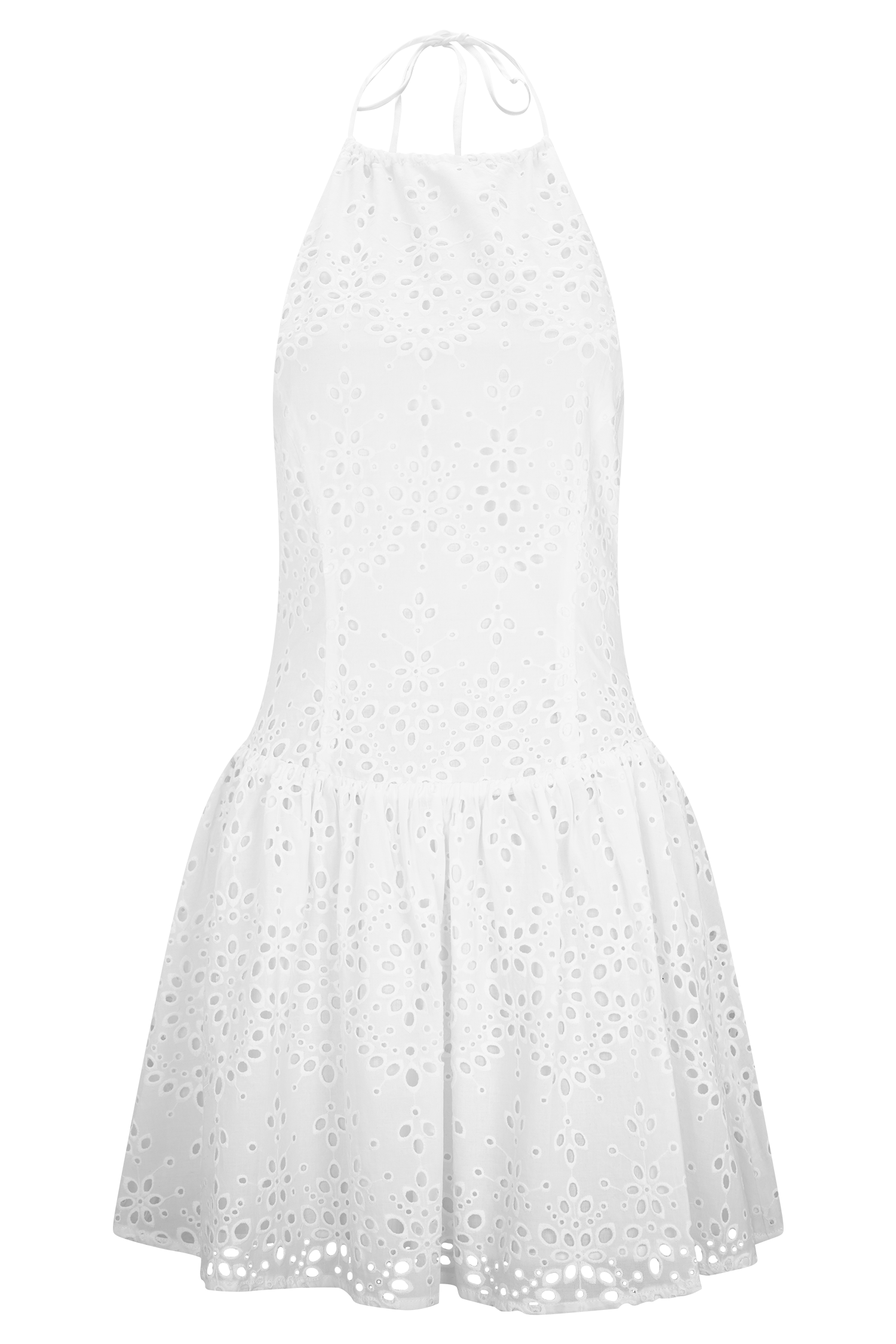 Carlina Broderie Mini Dress - White #9