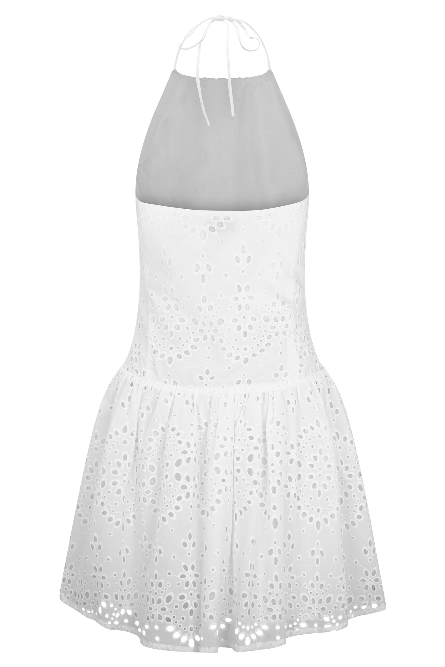 Carlina Broderie Mini Dress - White #8