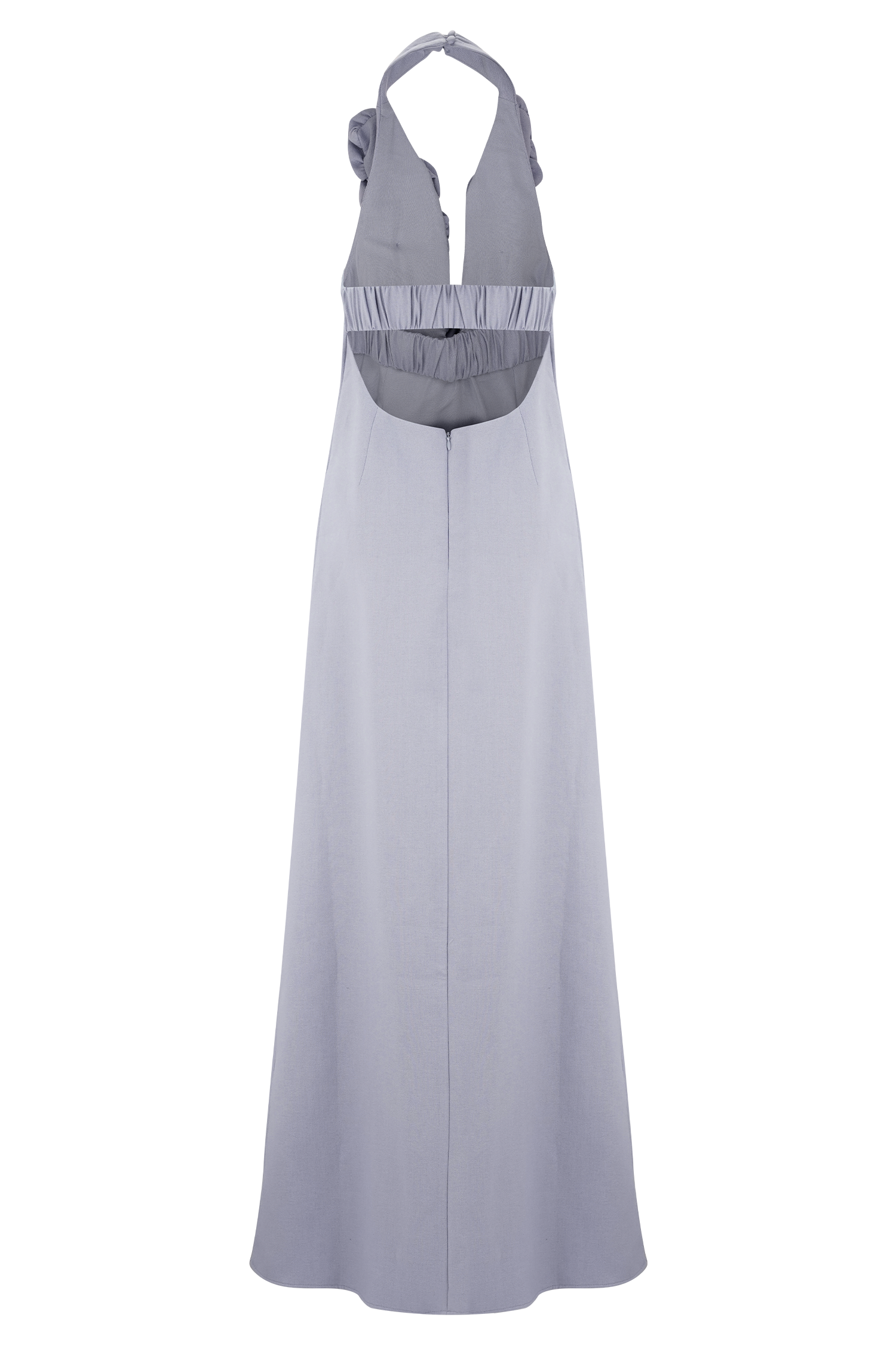 Carolyn Linen Bubble Maxi Dress - Misty Blue | MESHKI US Carolyn Linen Bubble Maxi Dress - Misty Blue | MESHKI US
