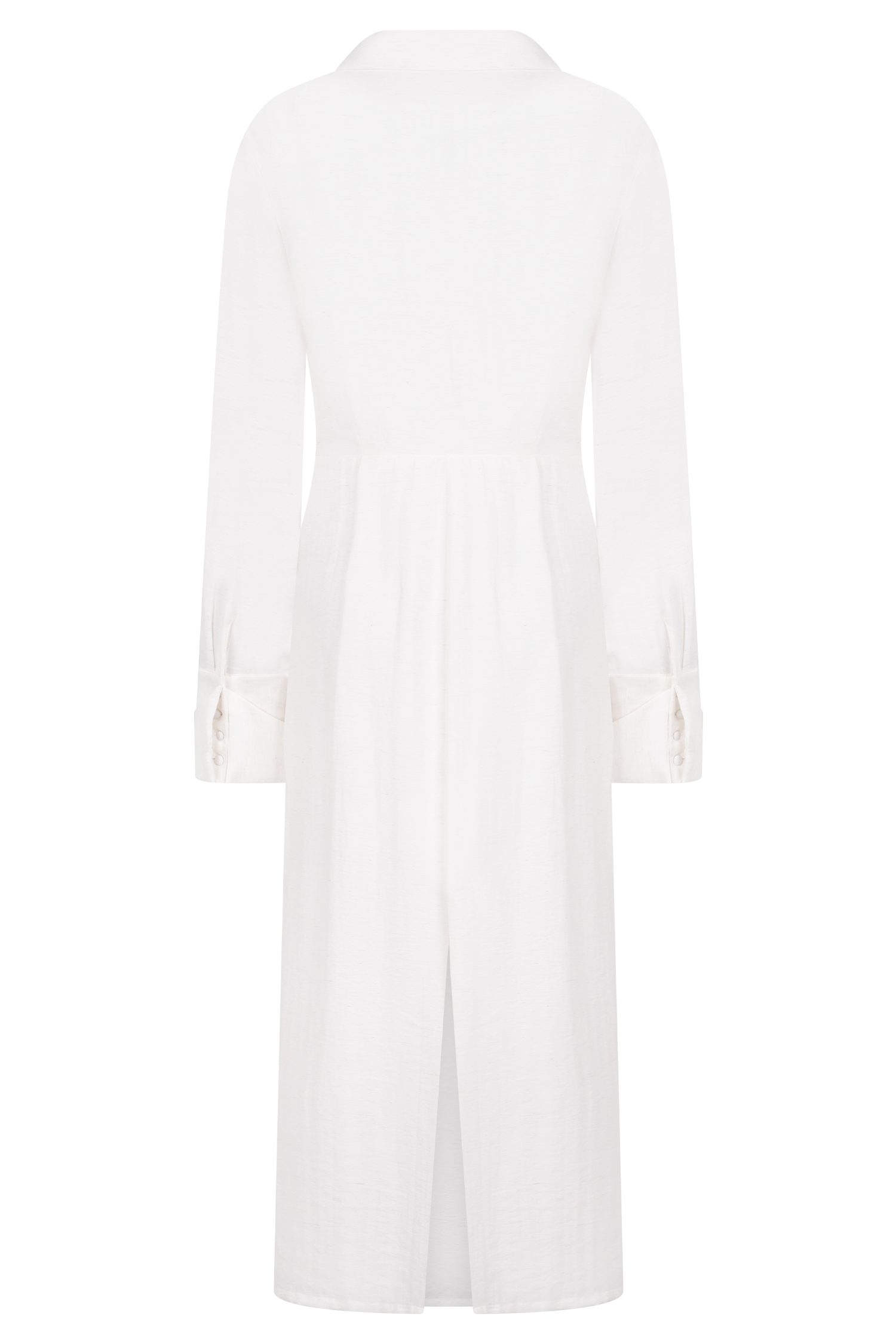 Cecilie Cut Out Shirt Midi Dress - White #6