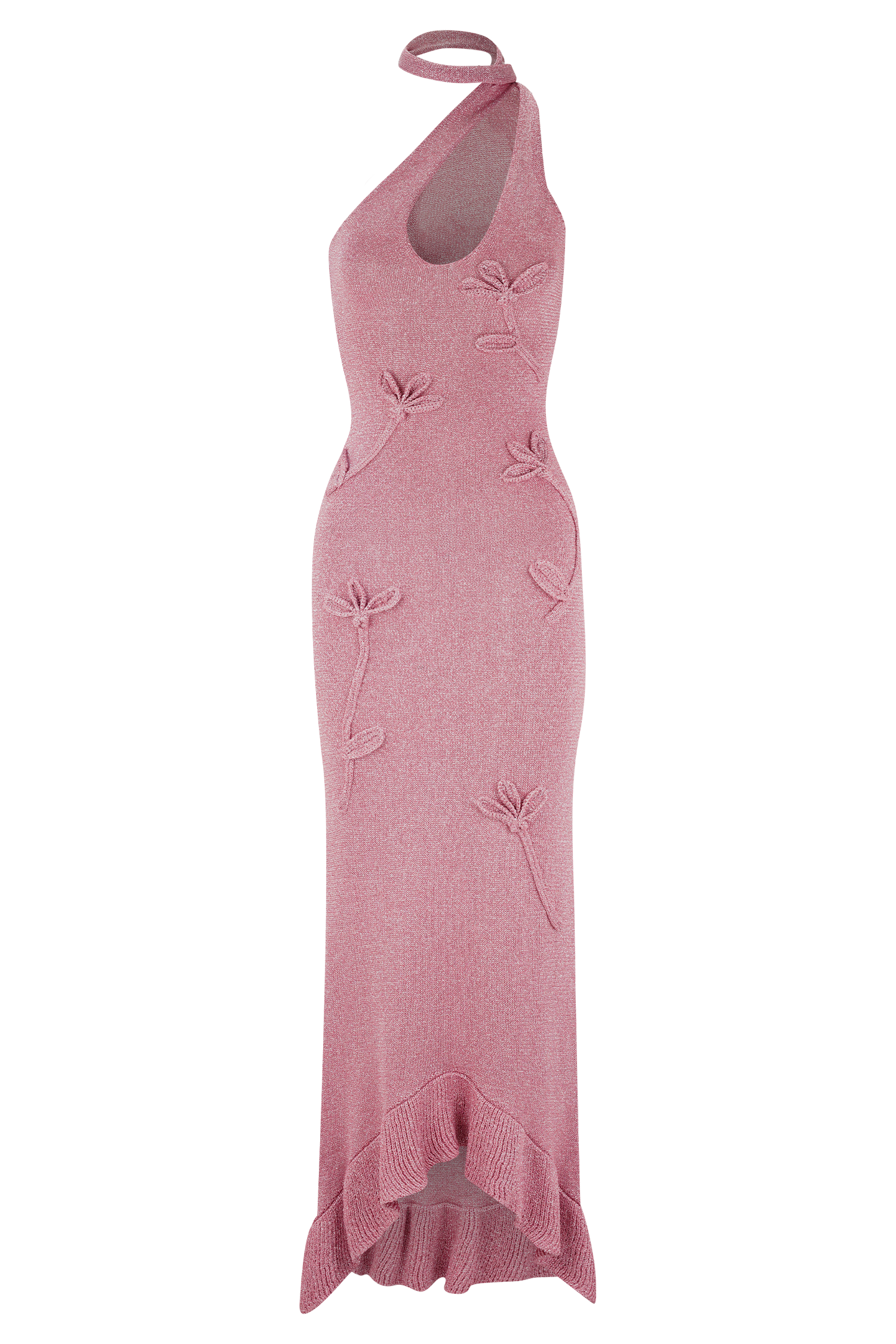 Celestino Floral Metallic Knit Maxi Dress - Pink | MESHKI US Celestino Floral Metallic Knit Maxi Dress - Pink | MESHKI US