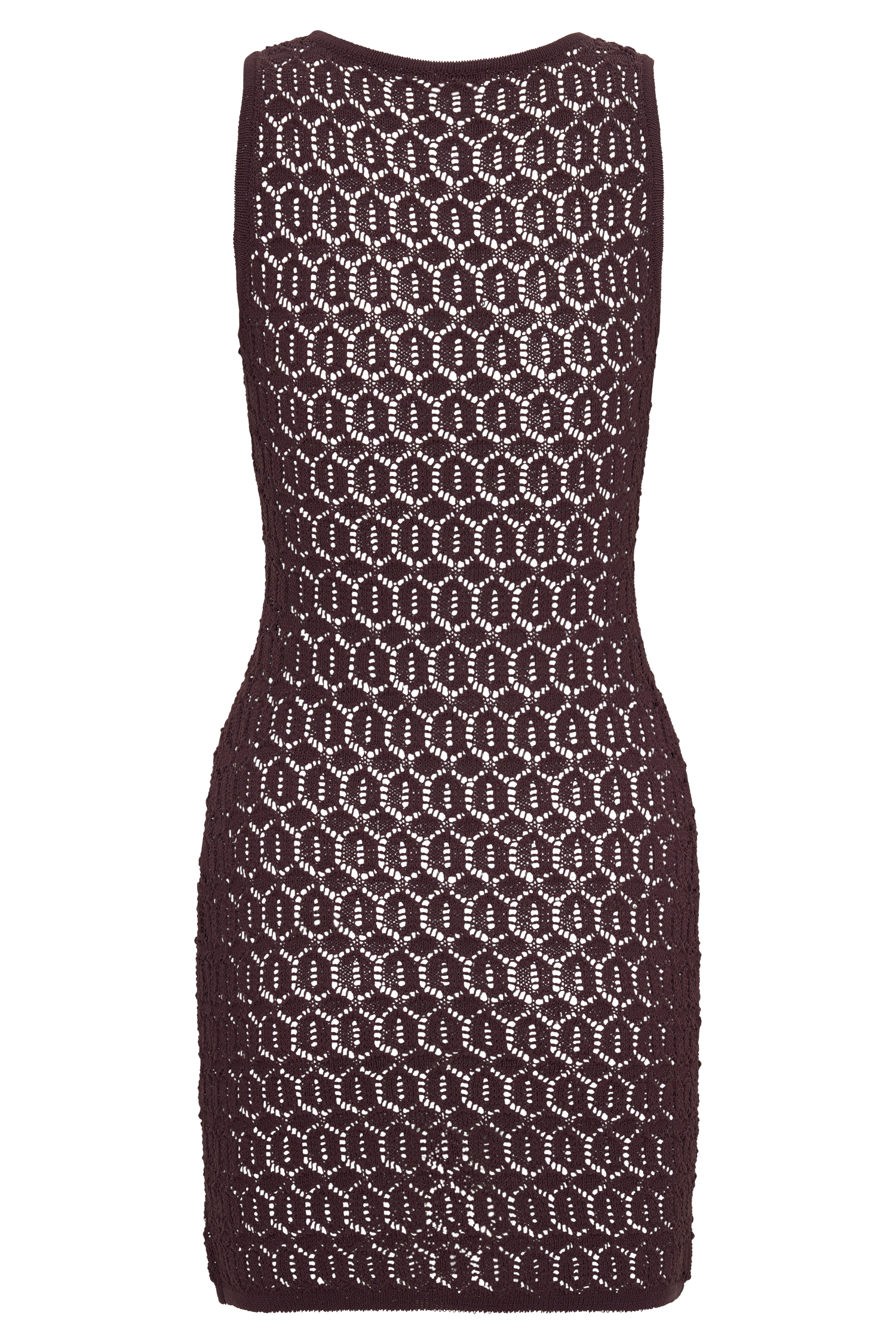 Cherly Knit Crochet Mini Dress - Chocolate | MESHKI US Cherly Knit Crochet Mini Dress - Chocolate | MESHKI US