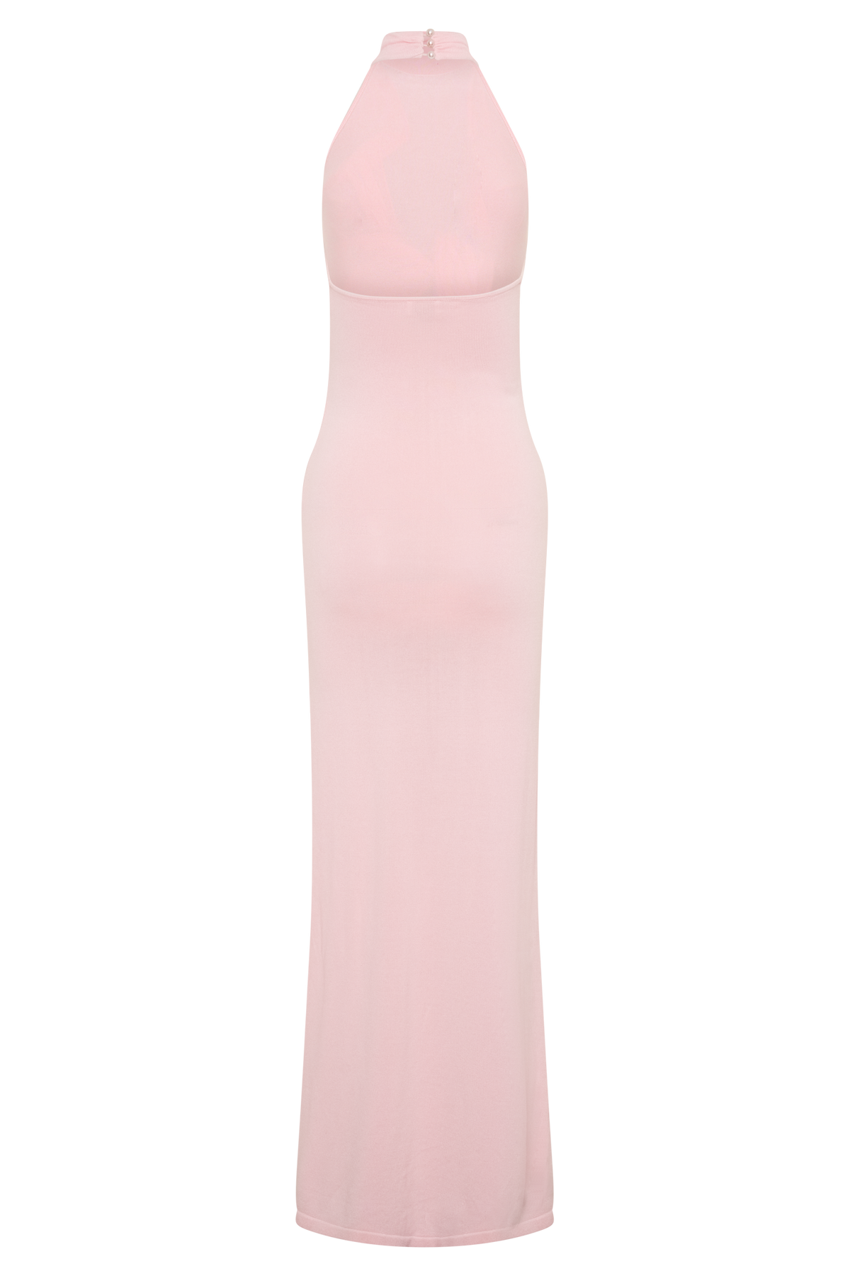 Cindylou Halter Knit Maxi Dress - Baby Pink