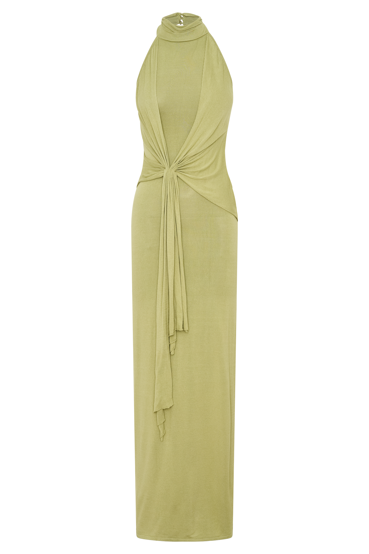 Cindylou Halter Knit Maxi Dress - Light Olive | MESHKI US Cindylou Halter Knit Maxi Dress - Light Olive | MESHKI US