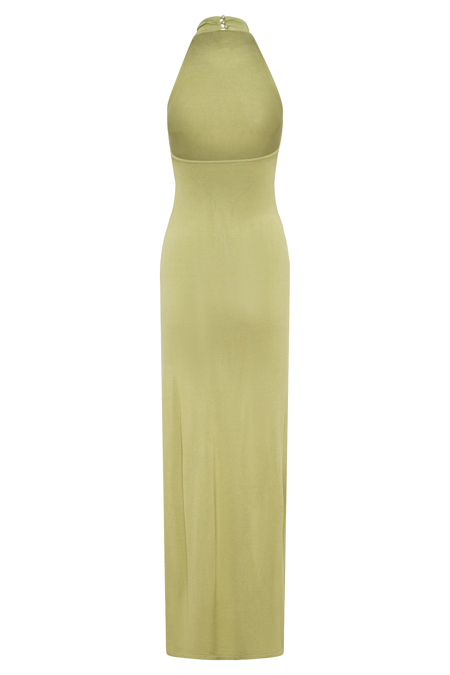 Cindylou Halter Knit Maxi Dress - Light Olive | MESHKI US Cindylou Halter Knit Maxi Dress - Light Olive | MESHKI US
