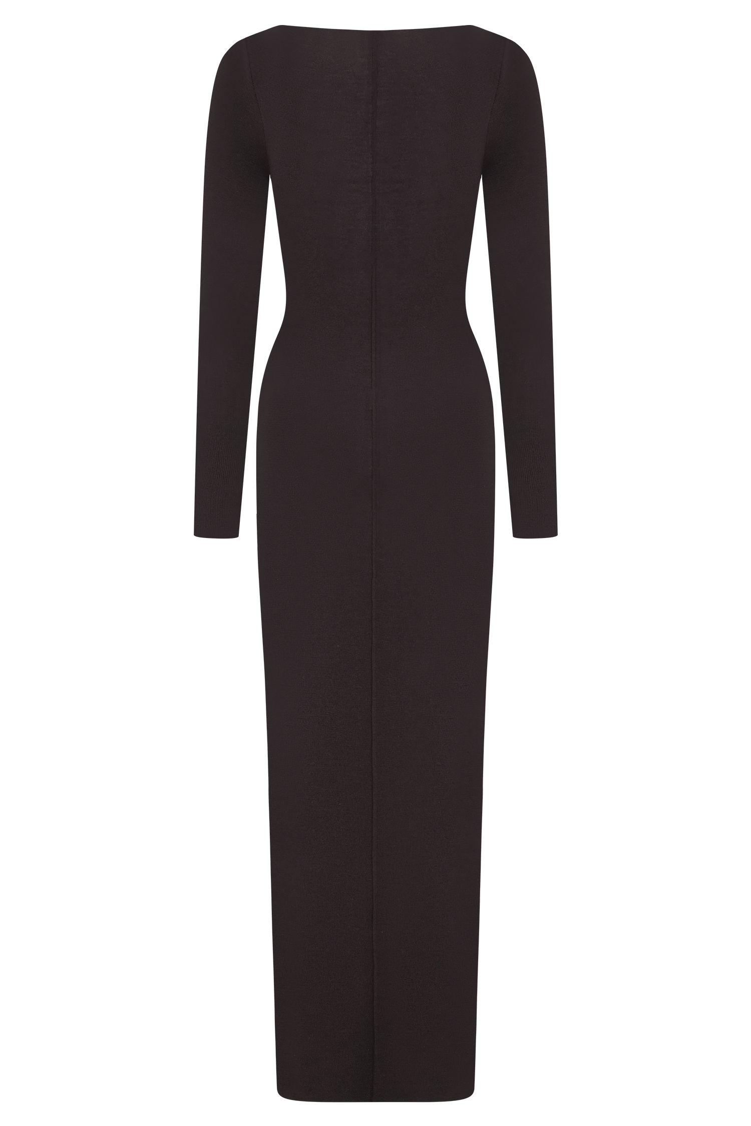 Cleona Merino Wool Ribbed Long Sleeve Maxi Dress - Deep Chocolate | MESHKI US Cleona Merino Wool Ribbed Long Sleeve Maxi Dress - Deep Chocolate | MESHKI US