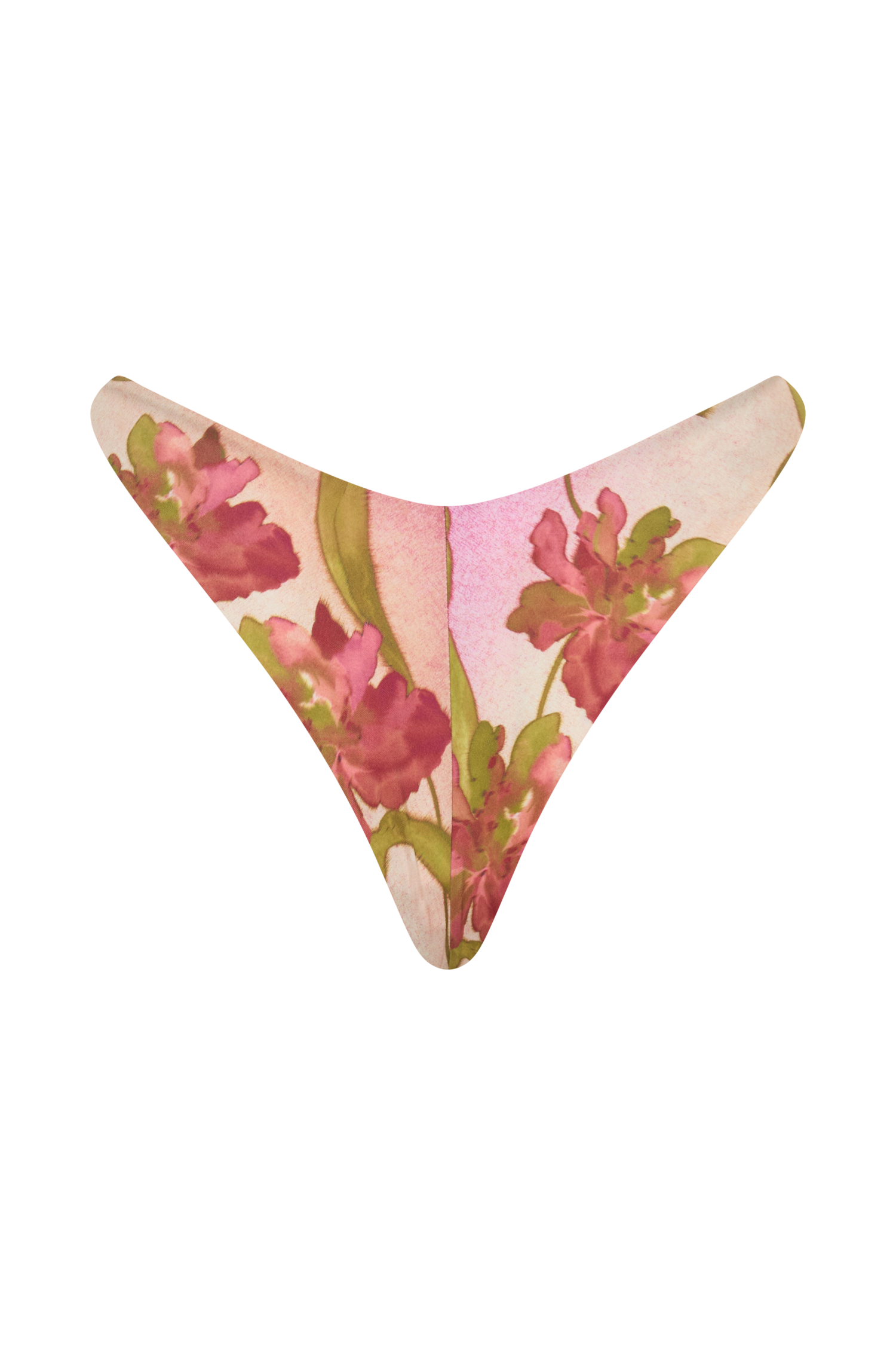 Clover Brazilian Bikini Bottom - Camellia Flower Print #12