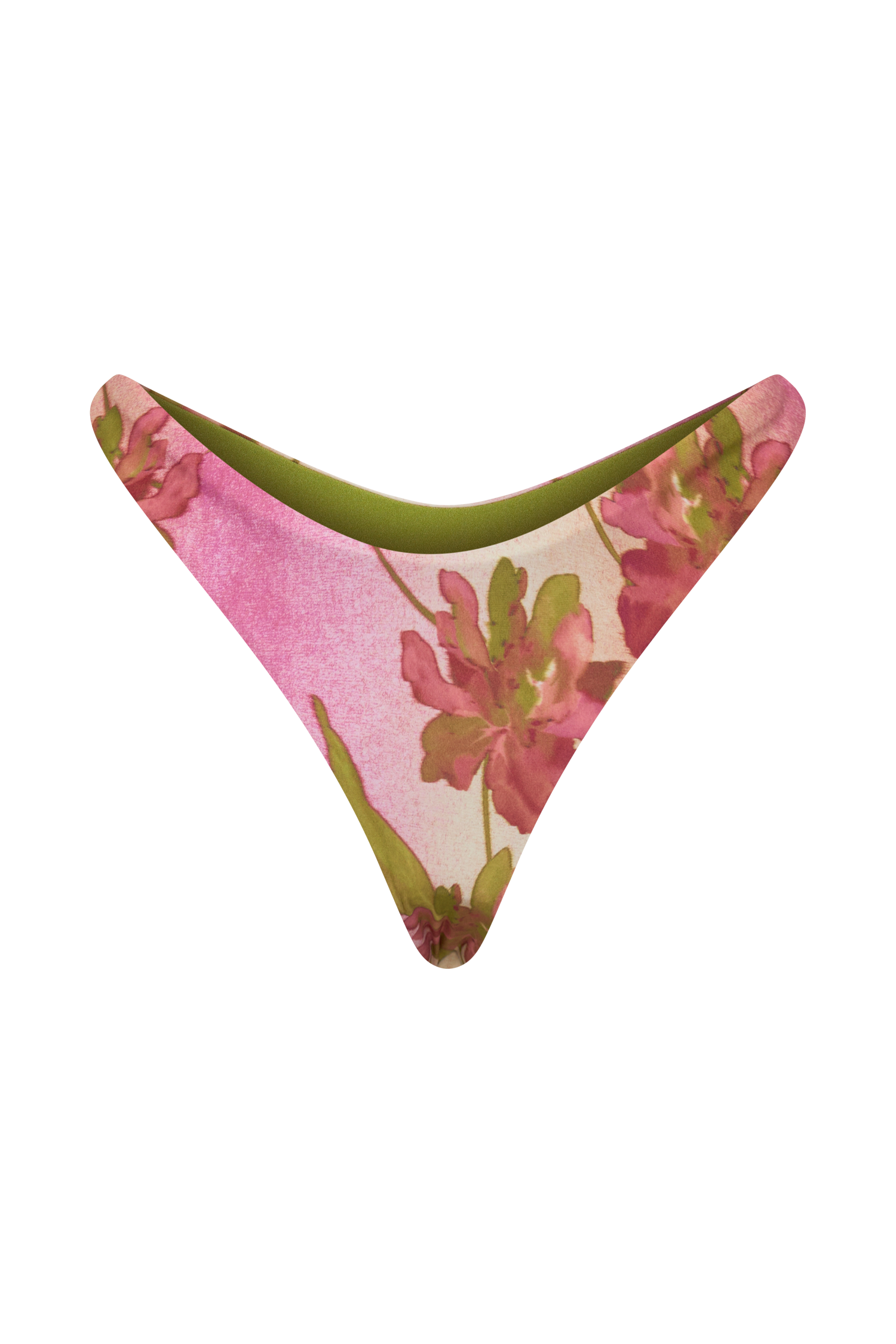 Clover Brazilian Bikini Bottom - Camellia Flower Print #13