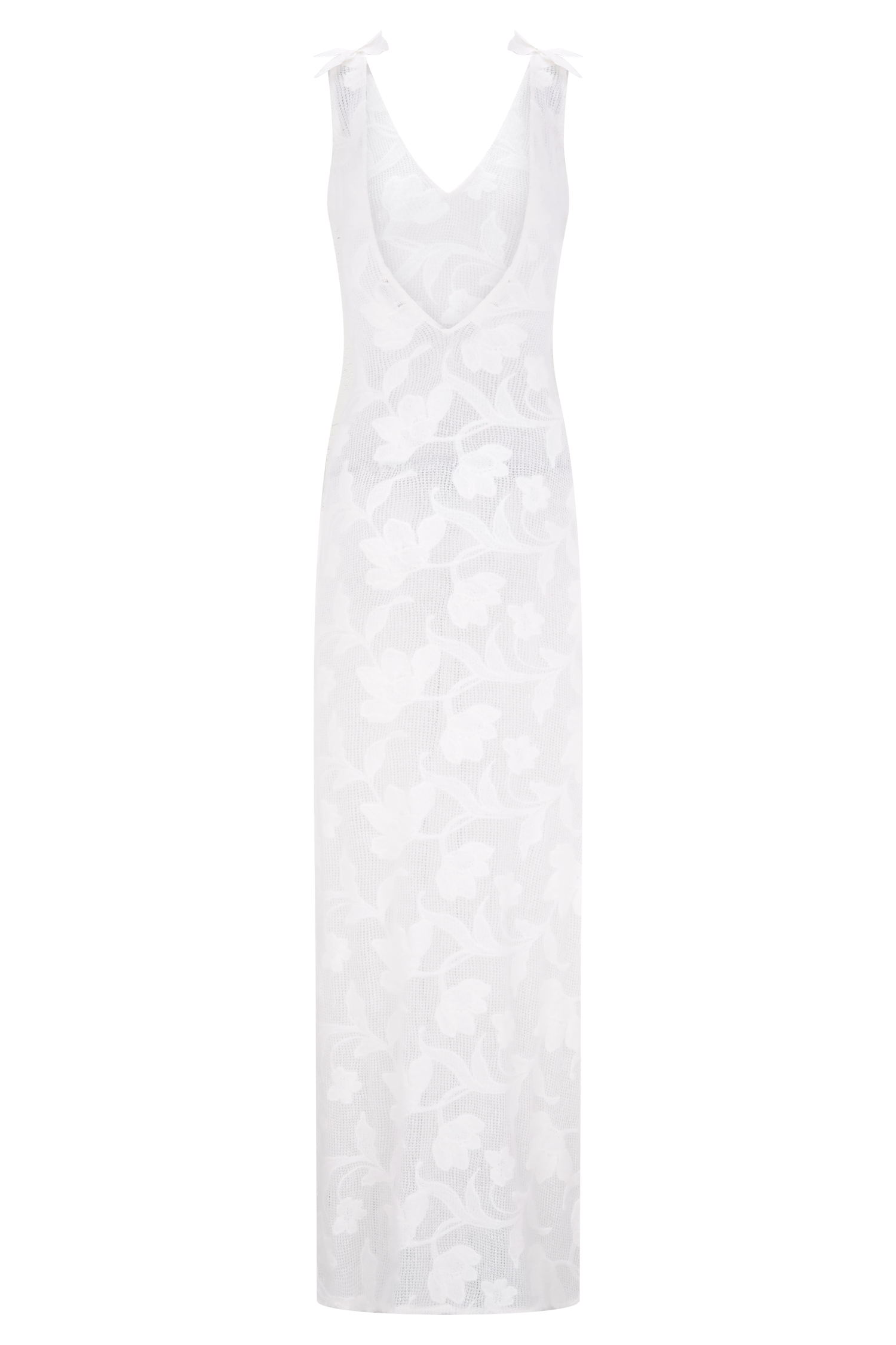 Cornelia Floral Sheer Maxi Dress / Ivory | MESHKI
